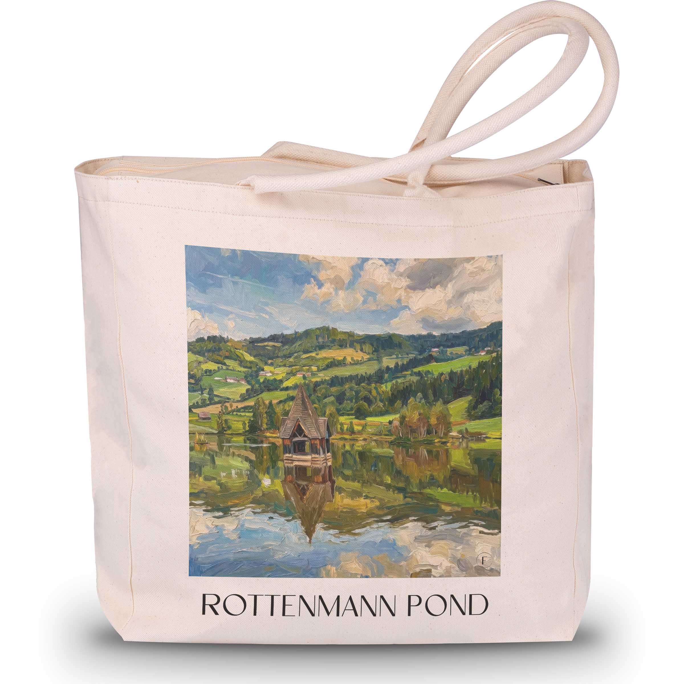 Rottenmanner Teich Shopping Tasche - Steiermark - Österreich Tote Bag - Einkaufstasche im Ölgemälde Stil