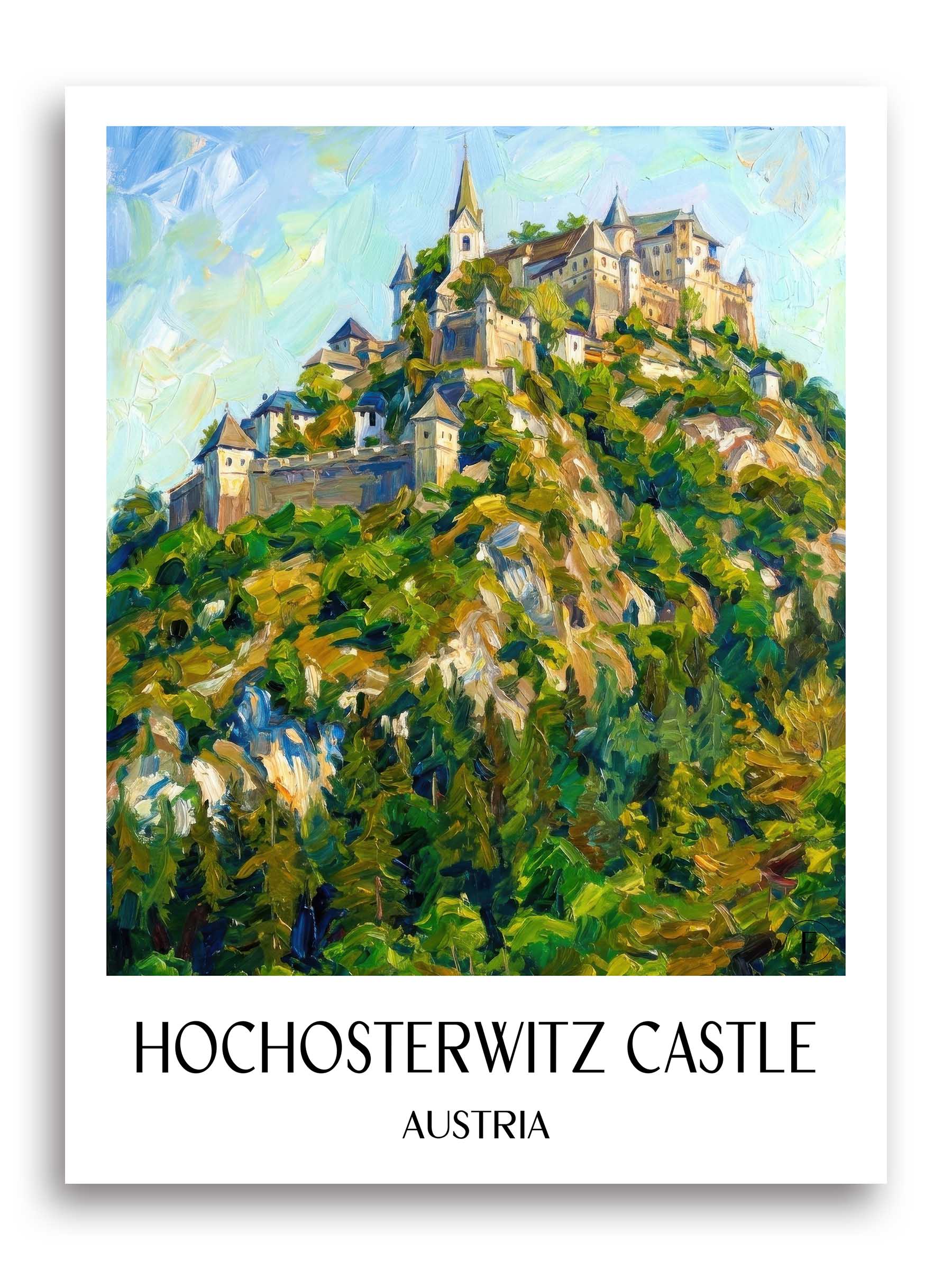 Burg Hochosterwitz Poster - Kärnten - Österreich Kunstdruck - Ölgemälde von A4 bis A1