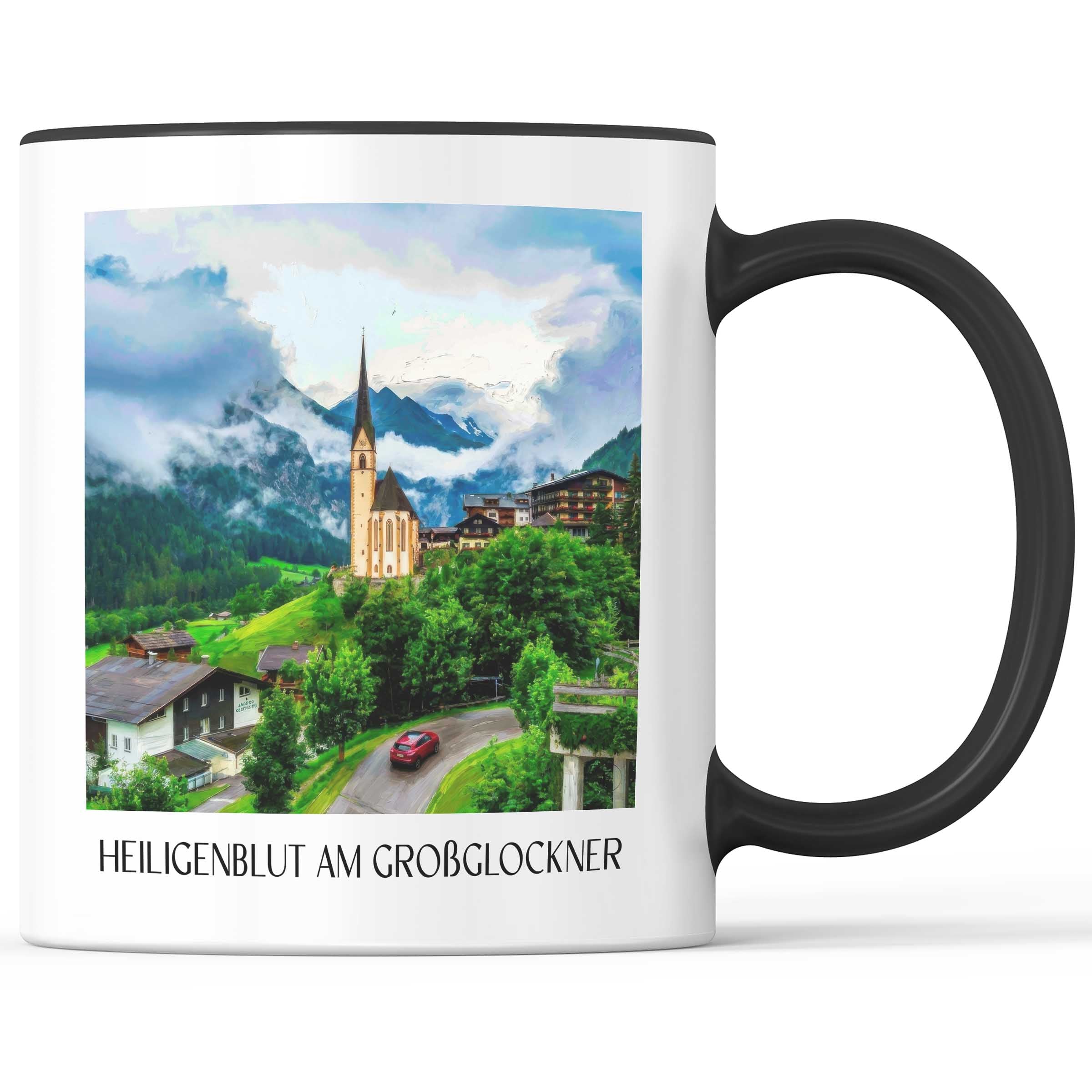 Heiligenblut am Großglockner Kaffeebecher - Kärnten - Österreich Becher - Kaffeetasse im Ölgemälde Stil
