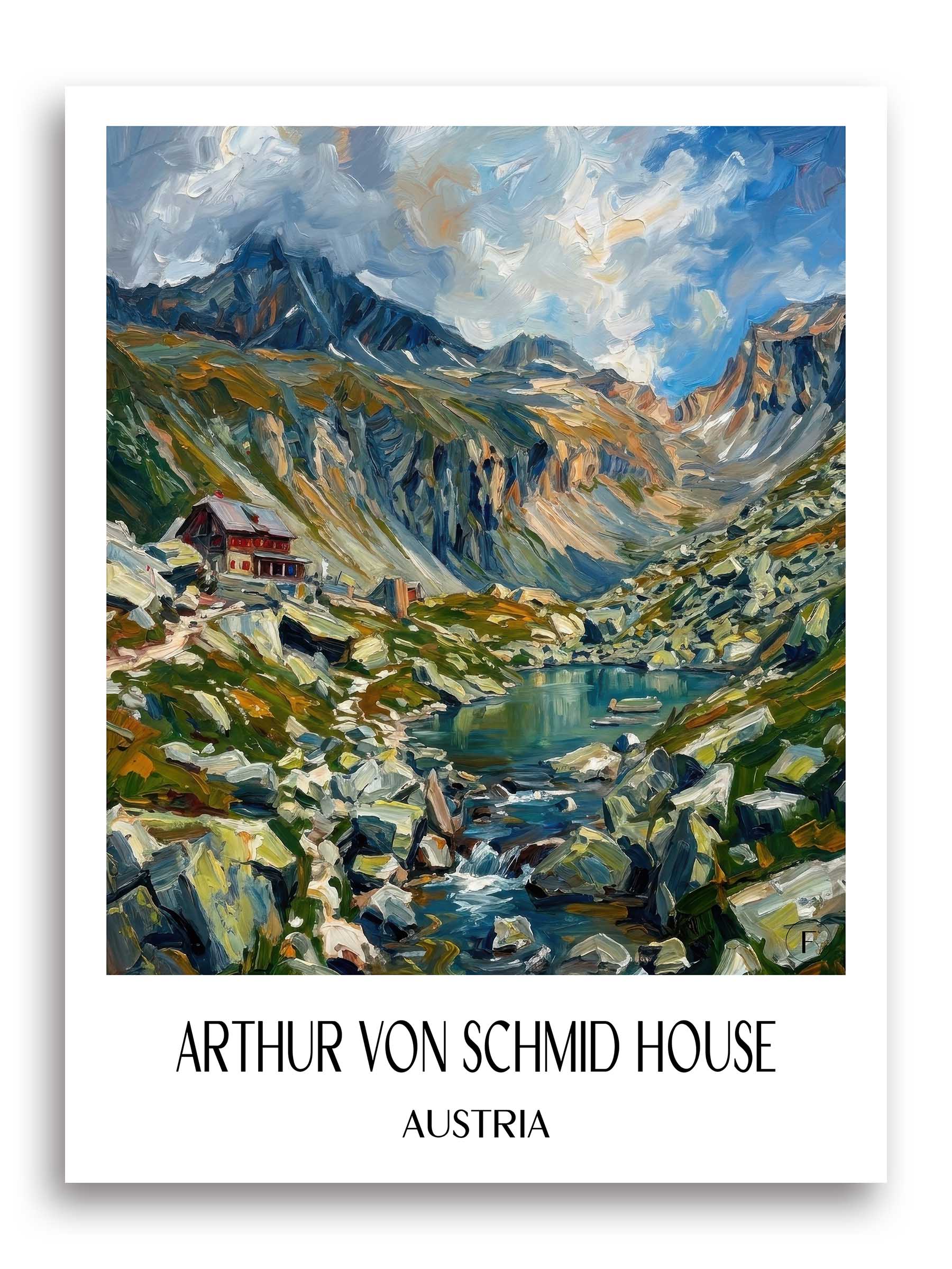 Arthur-von-Schmid-Haus Poster - Kärnten - Österreich Kunstdruck - Ölgemälde von A4 bis A1