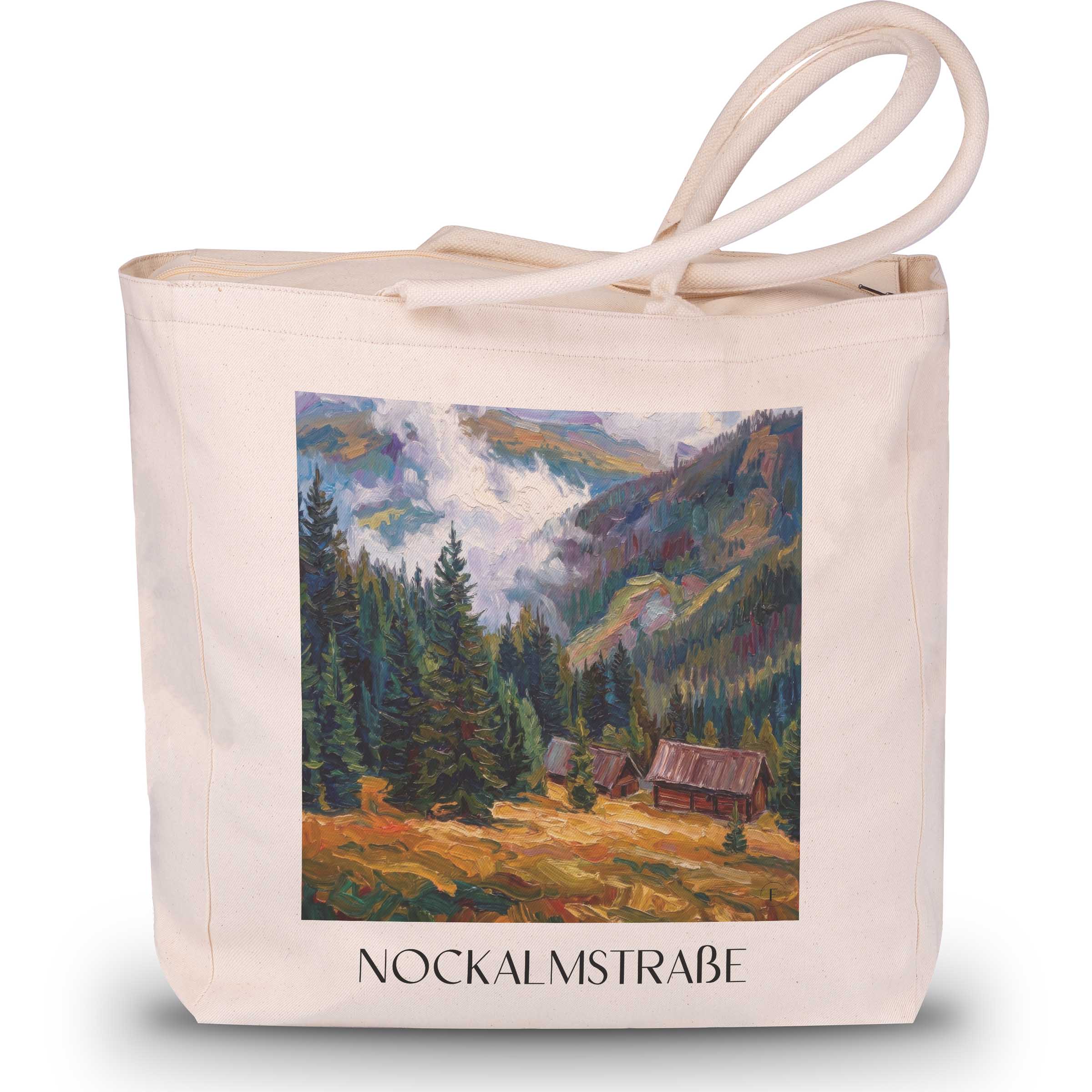 nockalmstraße-österreich-österreich-einkaufstasche-oil-painting-oelgemaelde