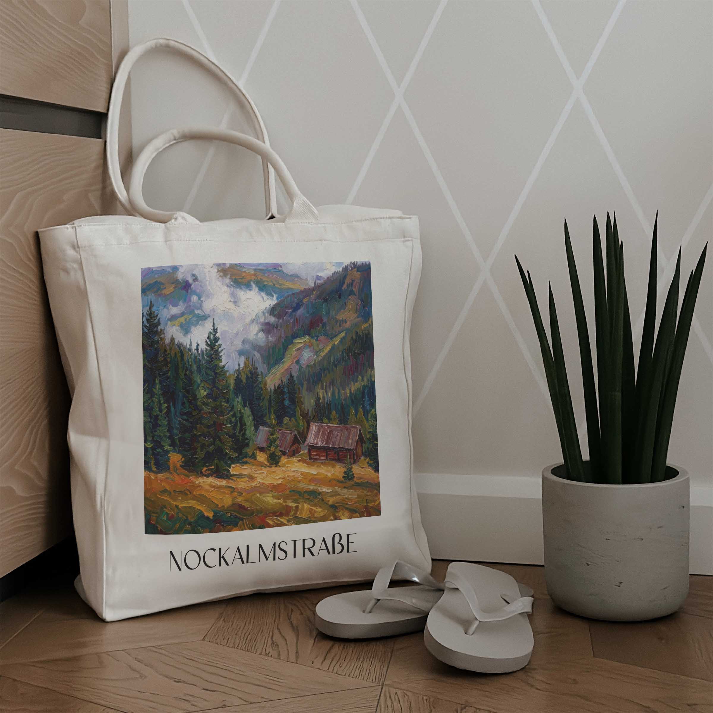 nockalmstraße-österreich-österreich-einkaufstasche-oil-painting-oelgemaelde