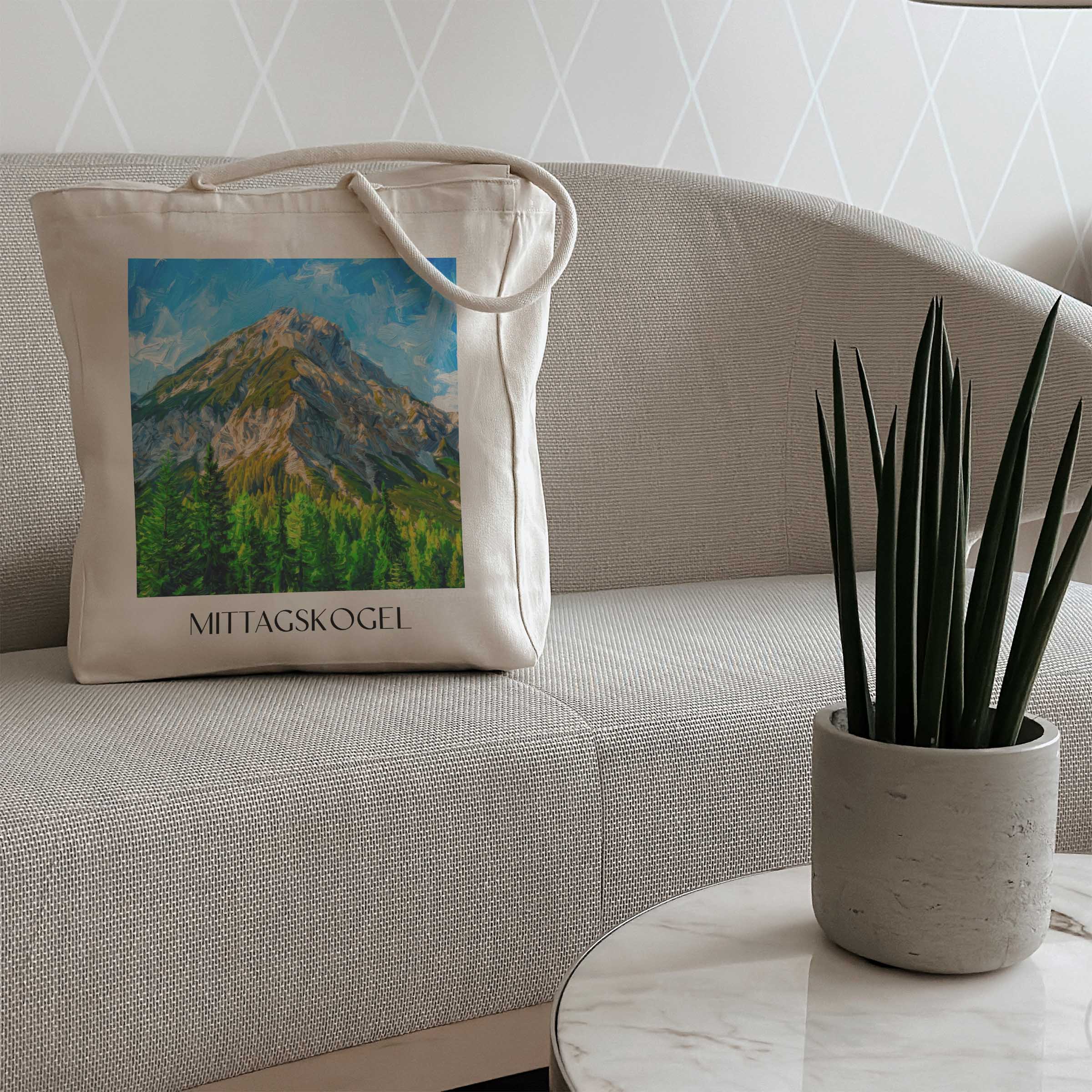 mittagskogel-kärnten-österreich-einkaufstasche-oil-painting-oelgemaelde