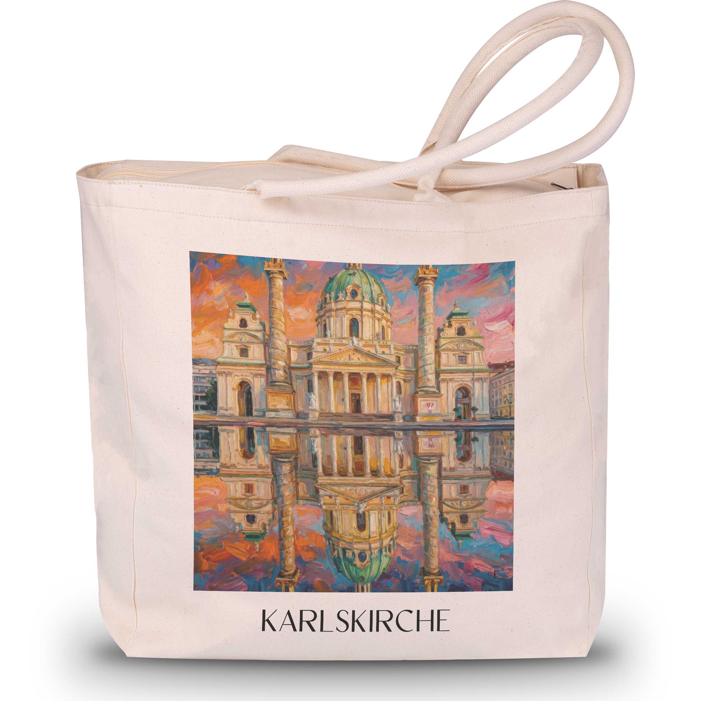 karlskirche-wien-österreich-einkaufstasche-oil-painting-oelgemaelde