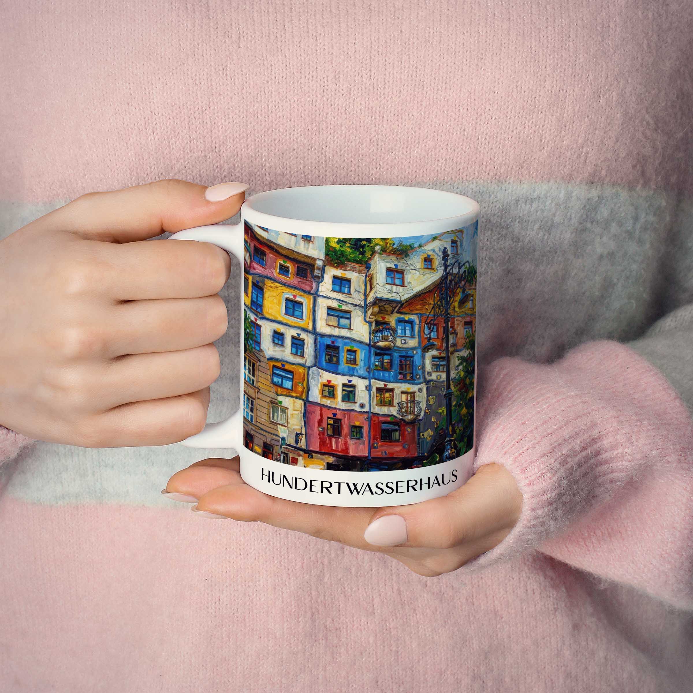 hundertwasserhaus-wien-österreich-kaffeebecher-oil-painting-oelgemaelde