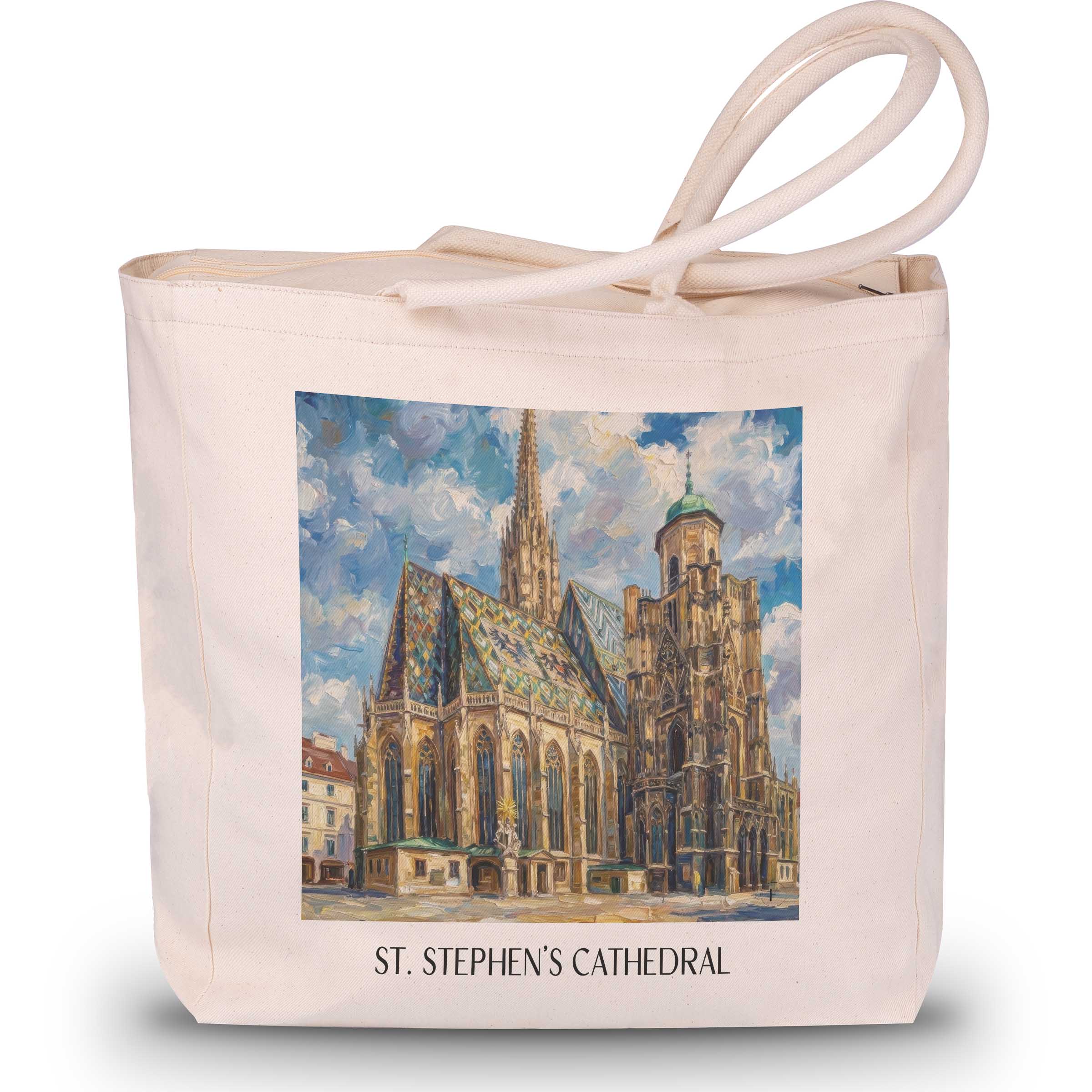 Stephansdom Shopping Tasche - Wien - Österreich Tote Bag - Einkaufstasche im Ölgemälde Stil