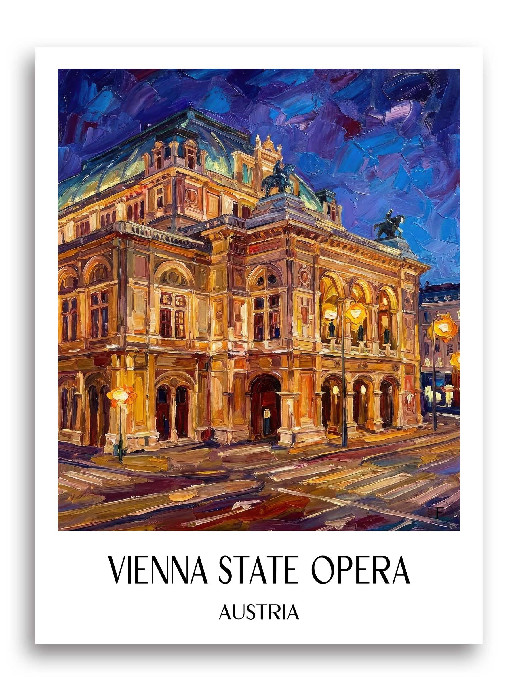 Wiener Staatsoper Poster - Österreich - Österreich Kunstdruck - Ölgemälde von A4 bis A1