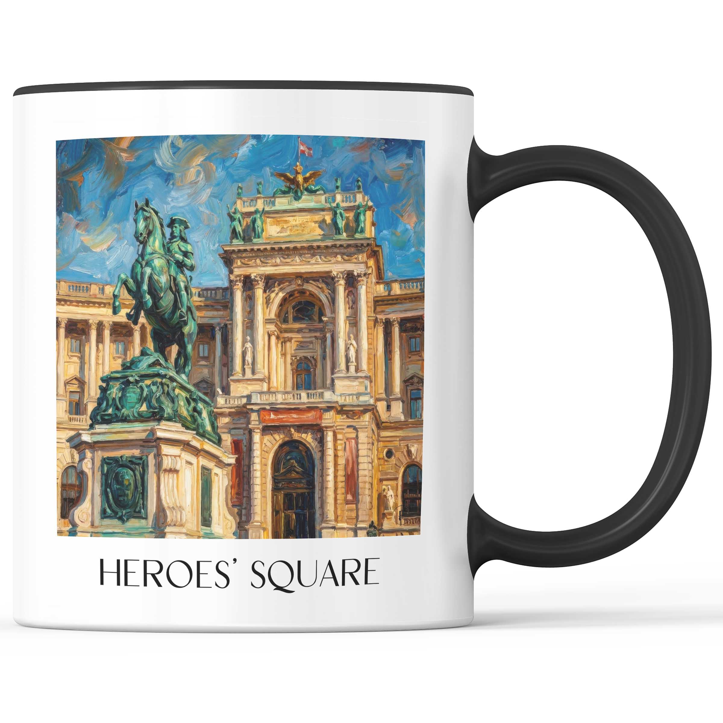Heldenplatz Kaffeebecher - Wien - Österreich Becher - Kaffeetasse im Ölgemälde Stil