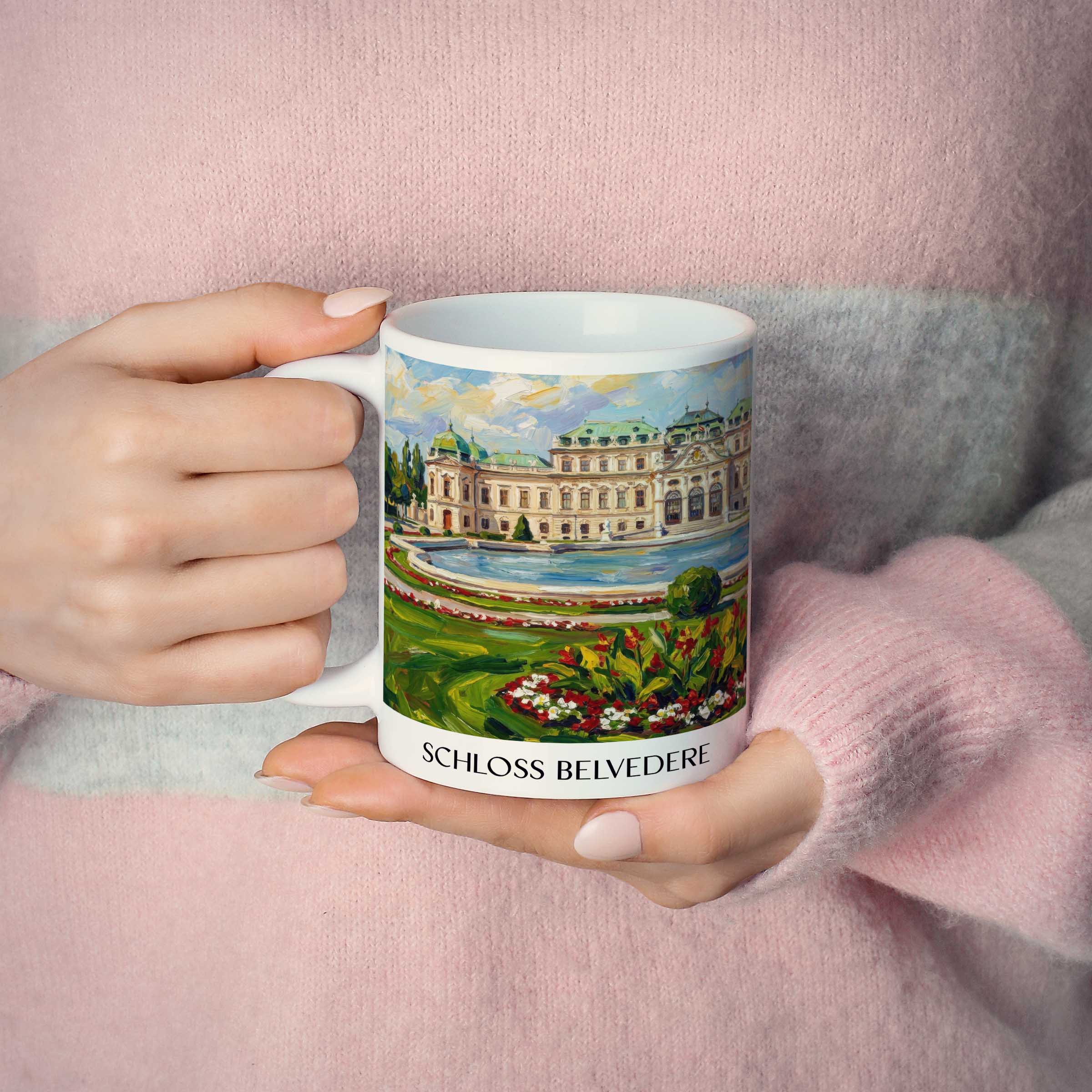 schloss-belvedere-wien-österreich-kaffeebecher-oil-painting-oelgemaelde
