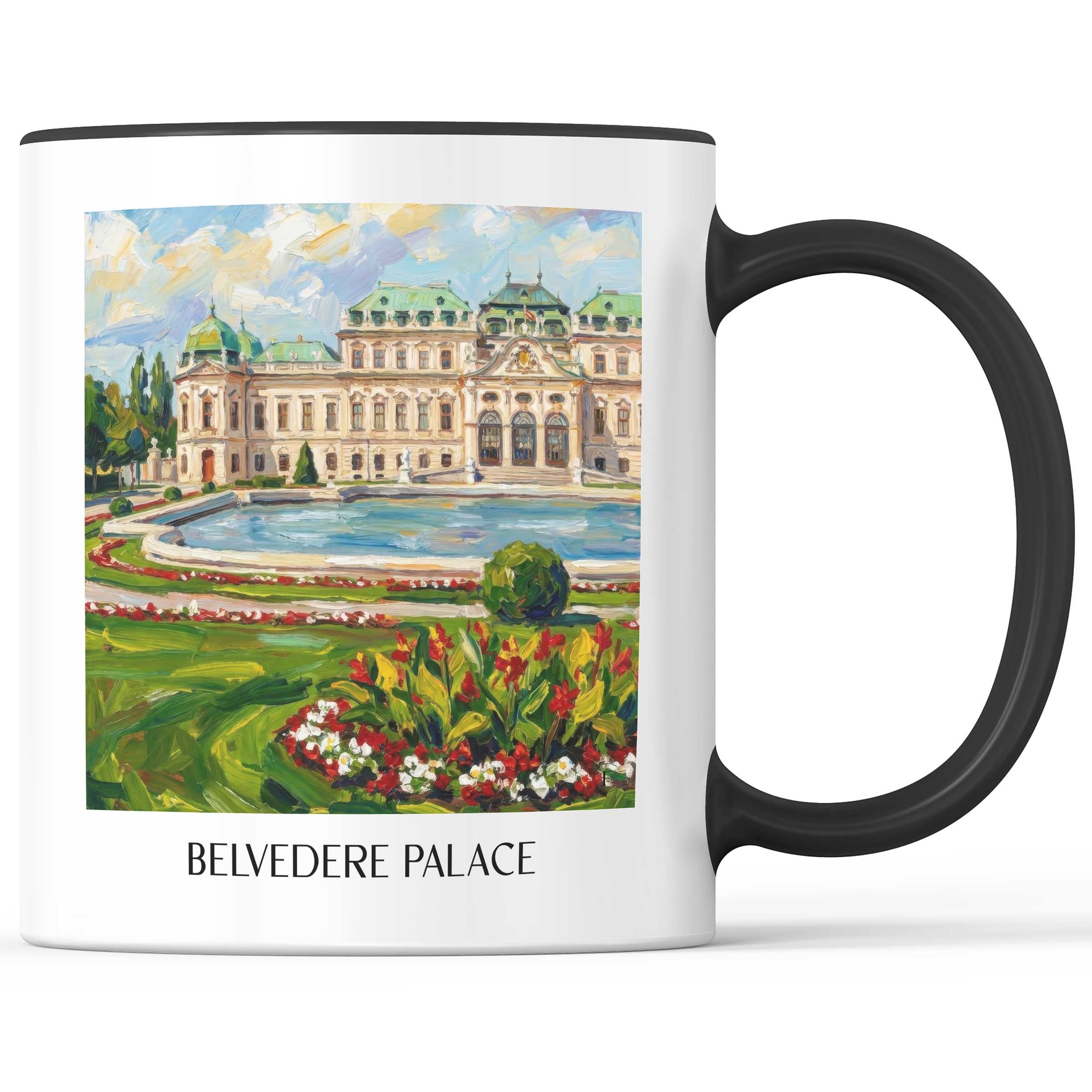 Schloss Belvedere Kaffeebecher - Wien - Österreich Becher - Kaffeetasse im Ölgemälde Stil