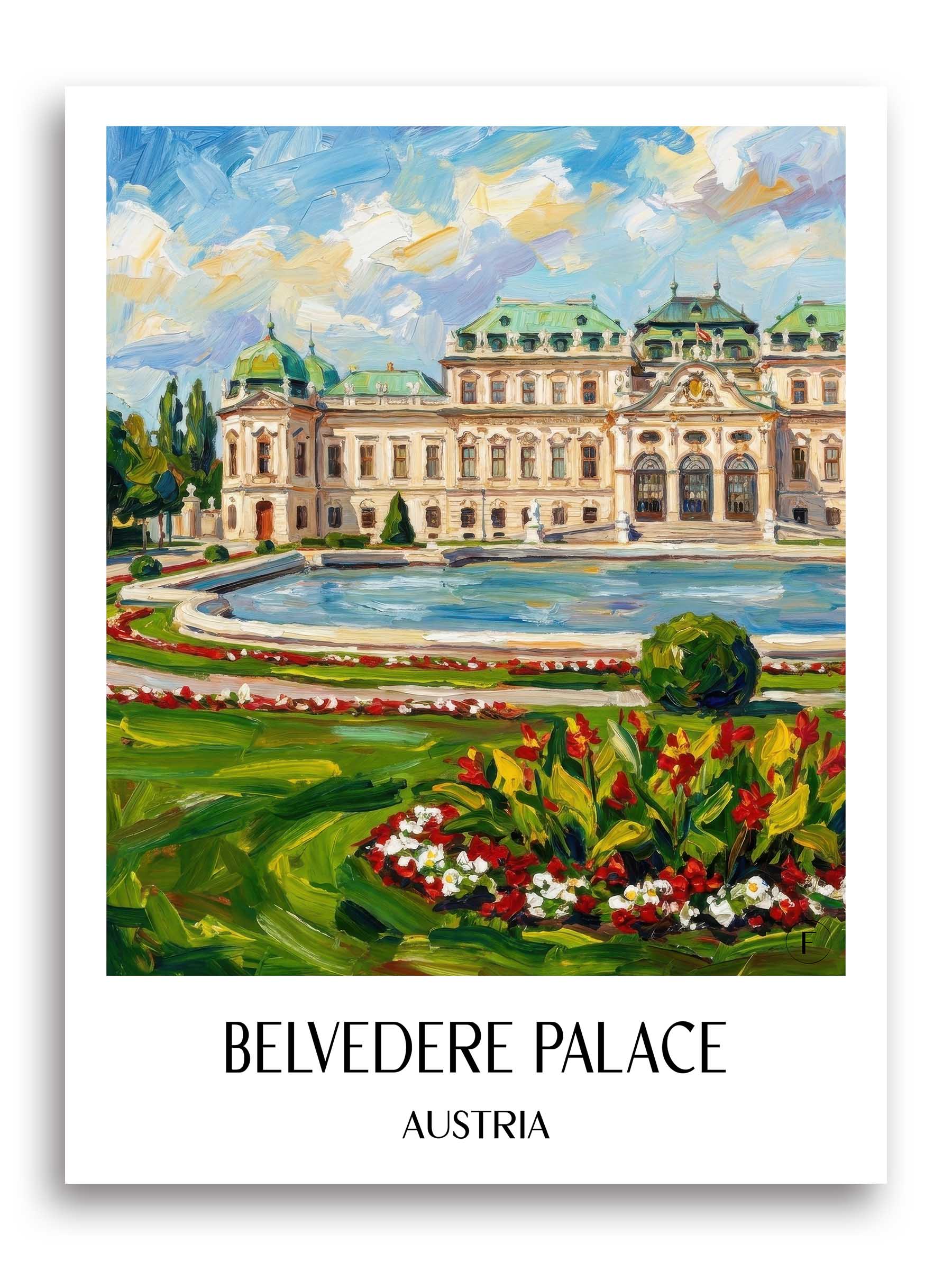 Schloss Belvedere Poster - Wien - Österreich Kunstdruck - Ölgemälde von A4 bis A1