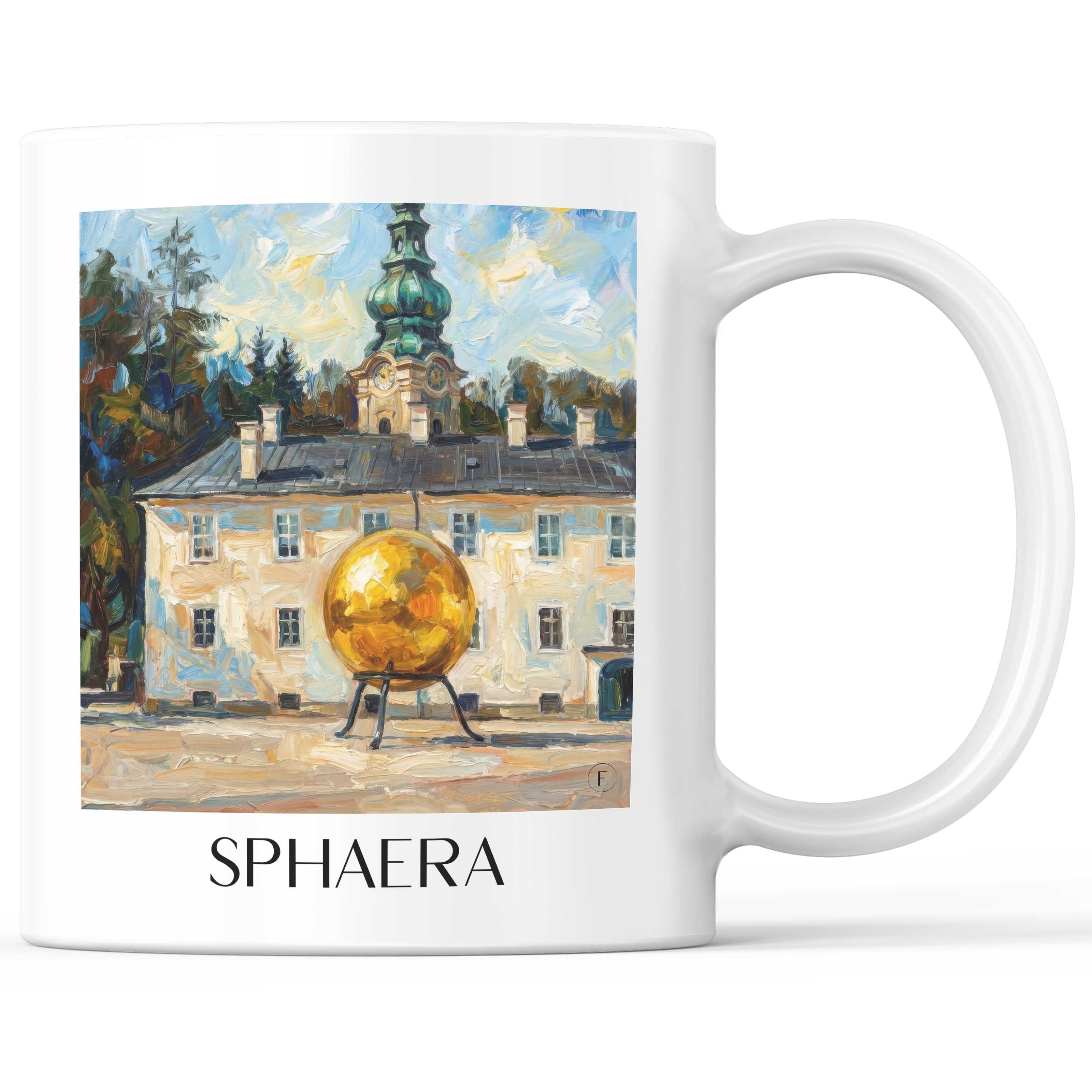 Sphaera Kaffeebecher - Salzburg - Österreich Becher - Kaffeetasse im Ölgemälde Stil