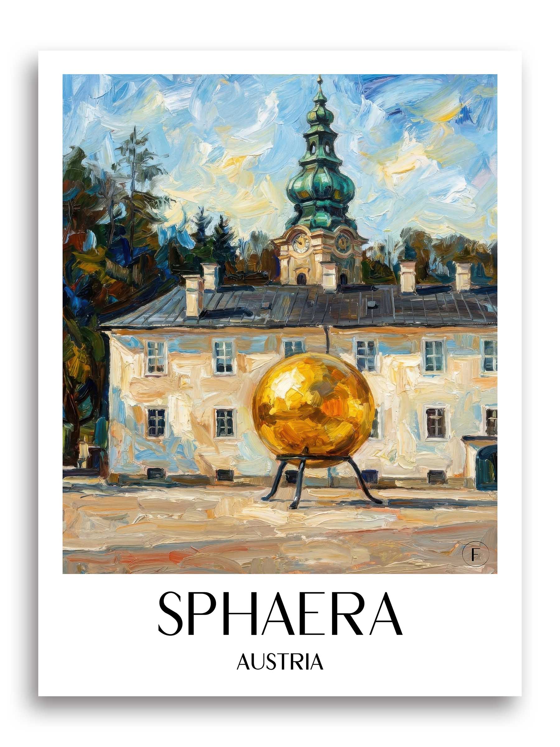 Sphaera Poster - Salzburg - Österreich Kunstdruck - Ölgemälde von A4 bis A1