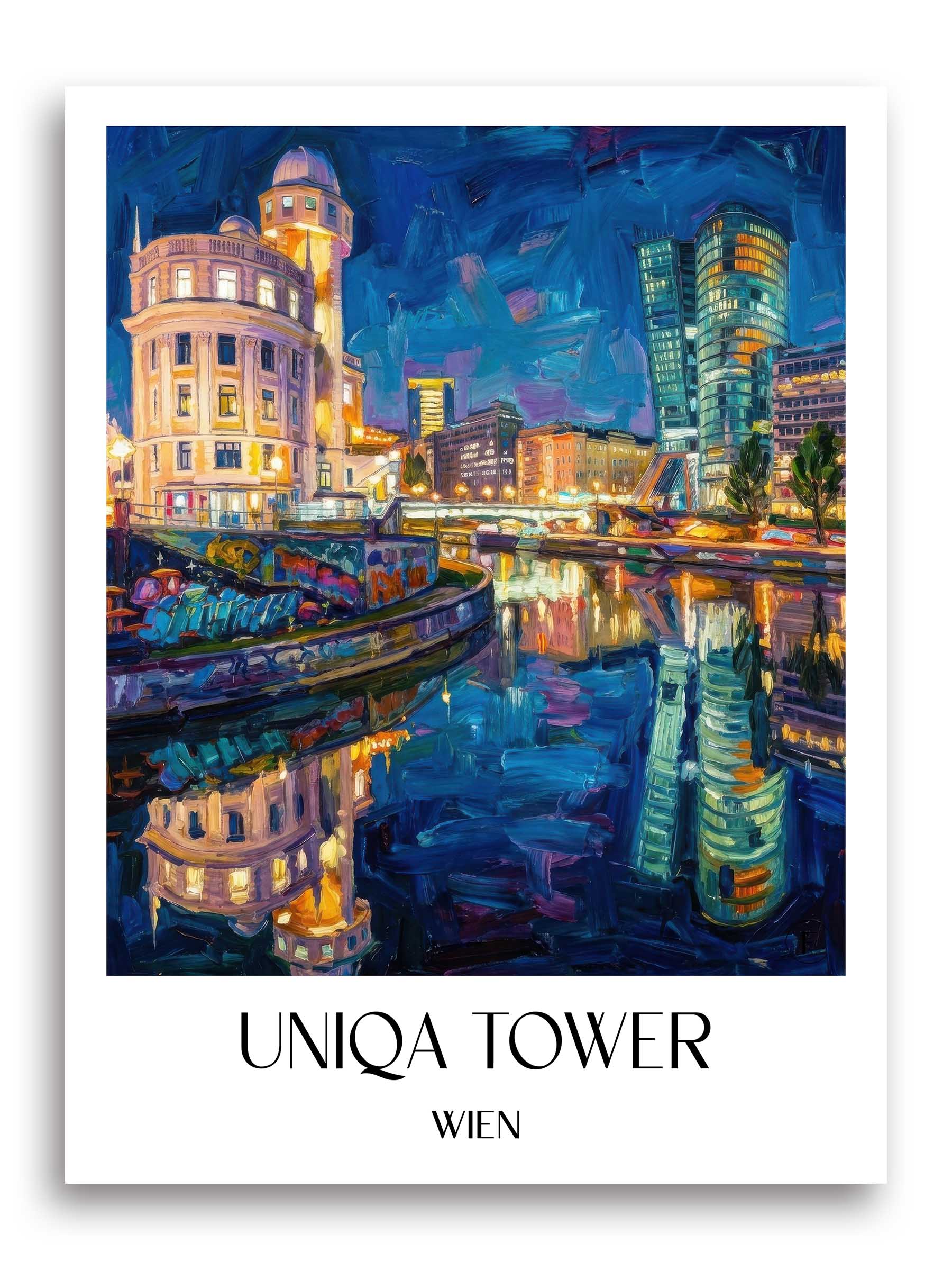 uniqa-tower-wien-österreich-poster-oil-painting-oelgemaelde