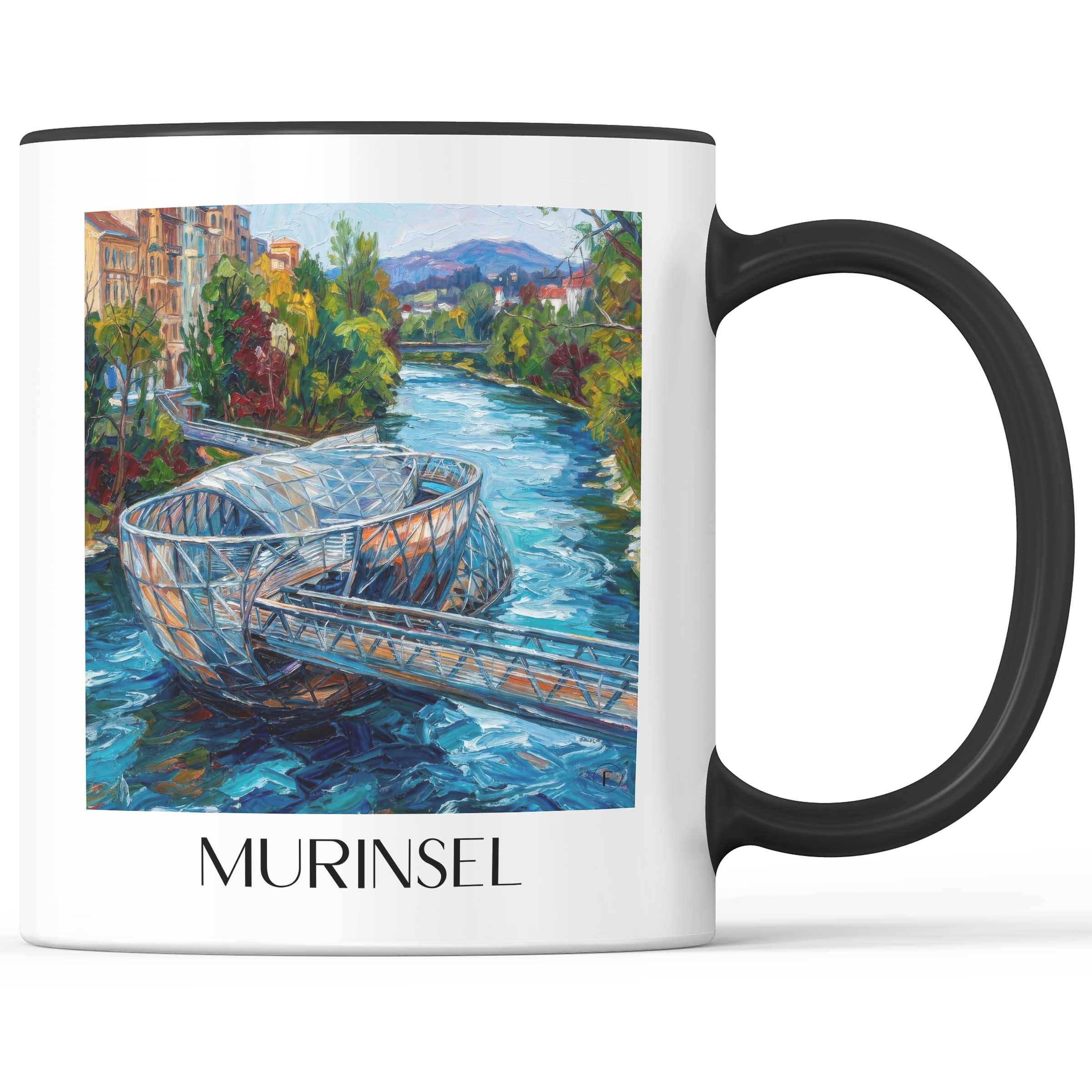 murinsel-graz-österreich-kaffeebecher-oil-painting-oelgemaelde