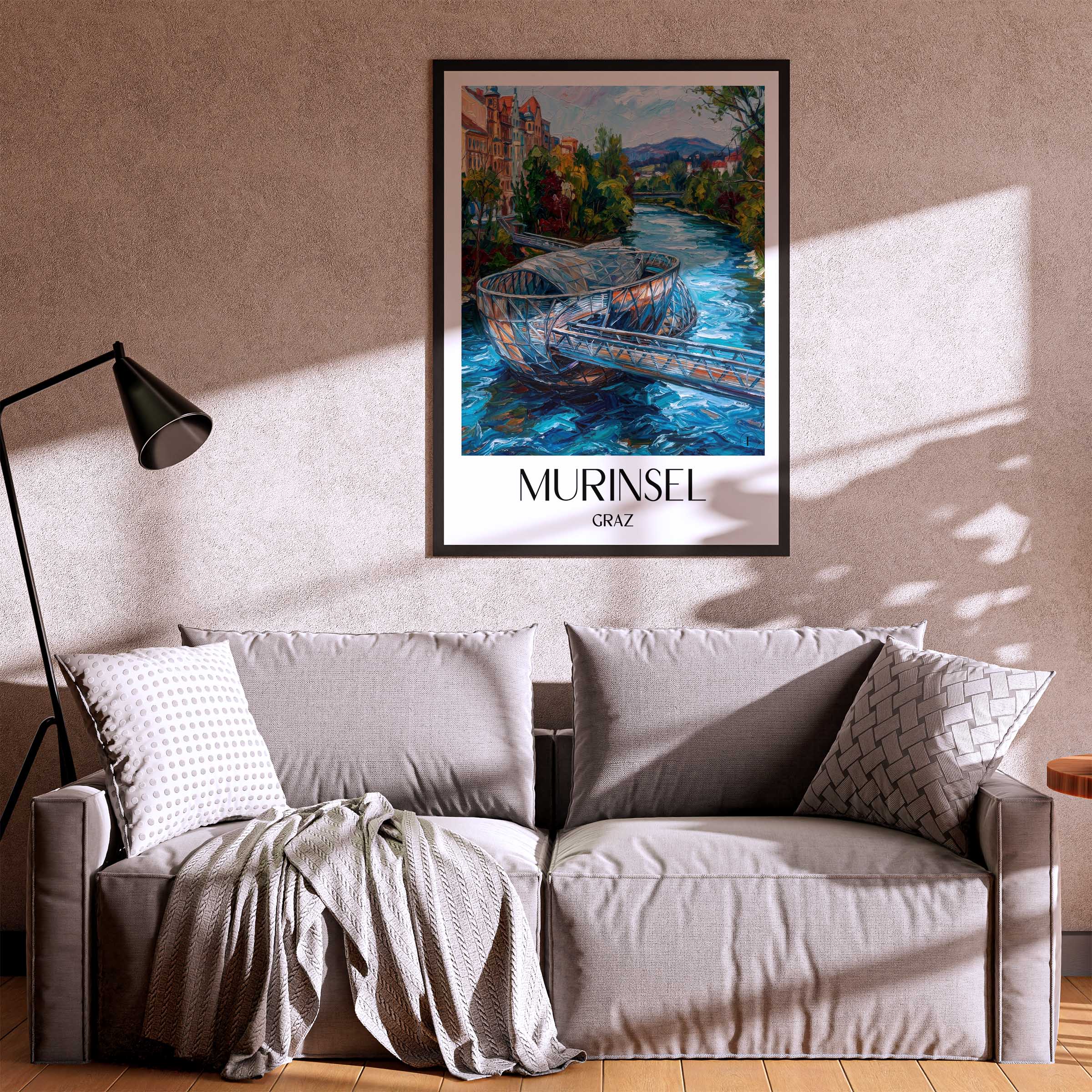 murinsel-graz-österreich-poster-oil-painting-oelgemaelde