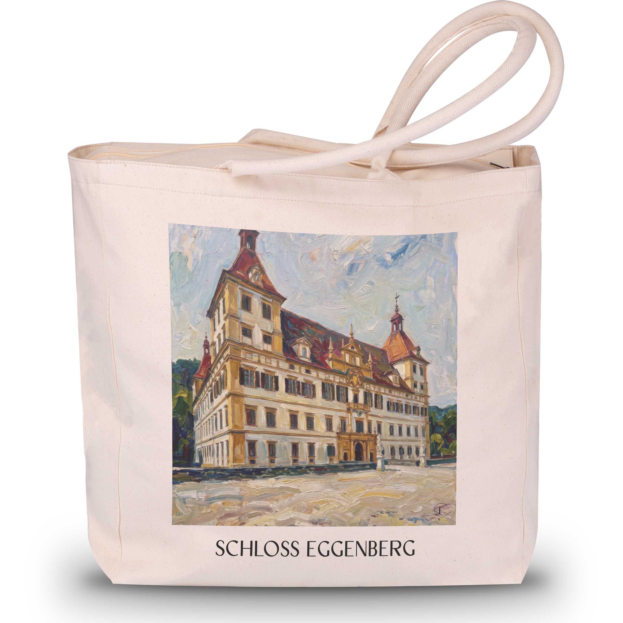 schloss-eggenberg-graz-österreich-einkaufstasche-oil-painting-oelgemaelde