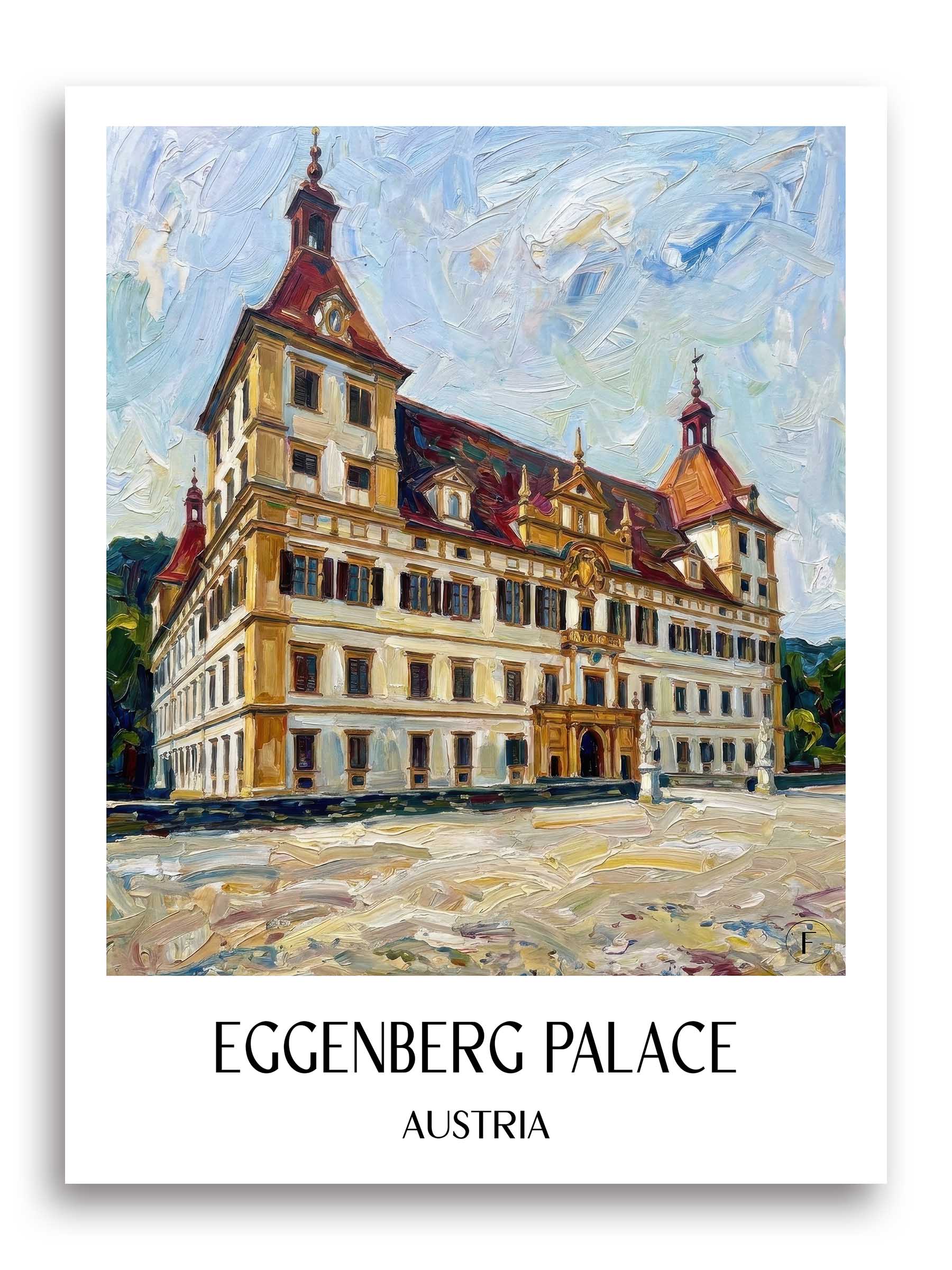 Schloss Eggenberg Poster - Graz - Österreich Kunstdruck - Ölgemälde von A4 bis A1
