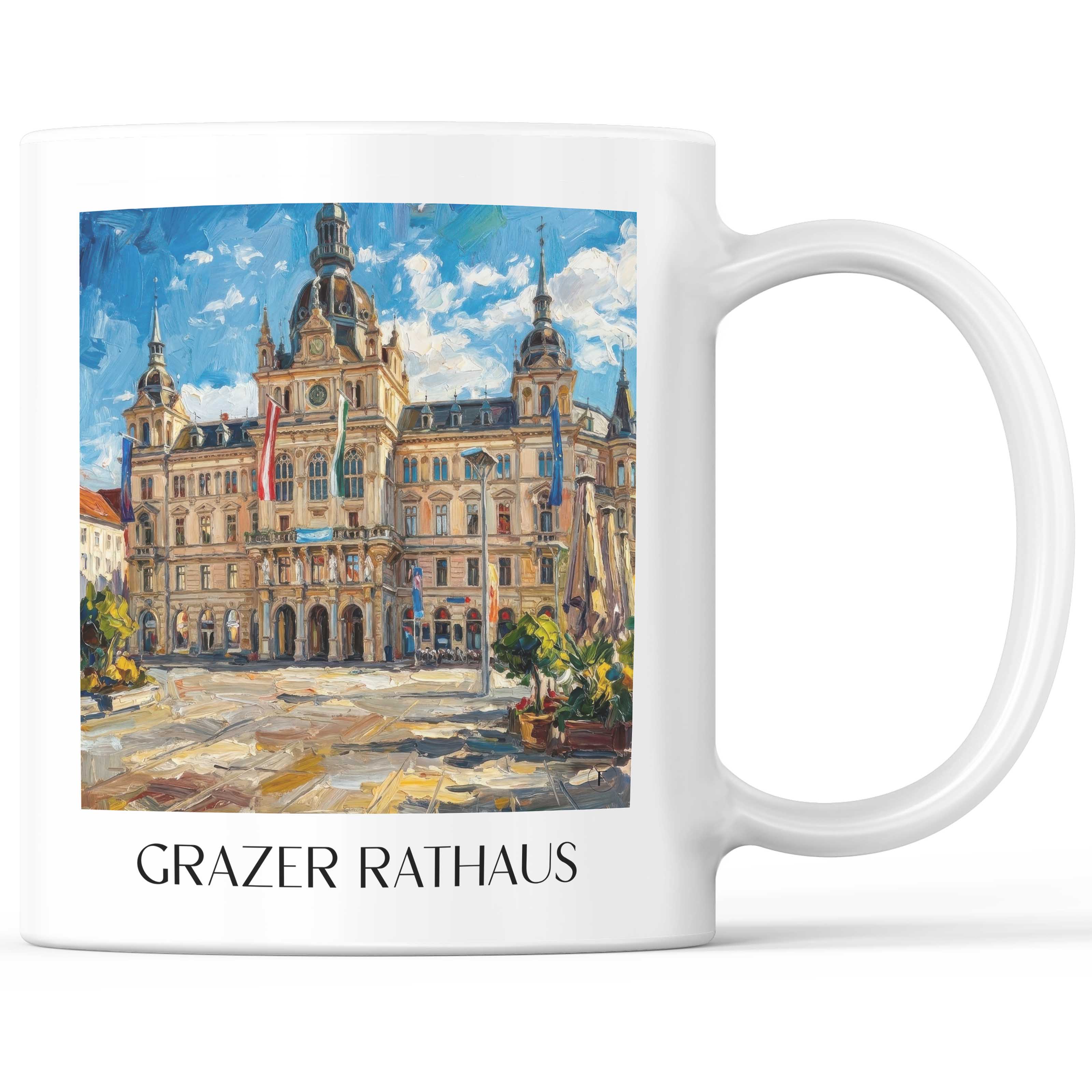 grazer-rathaus-österreich-österreich-kaffeebecher-oil-painting-oelgemaelde