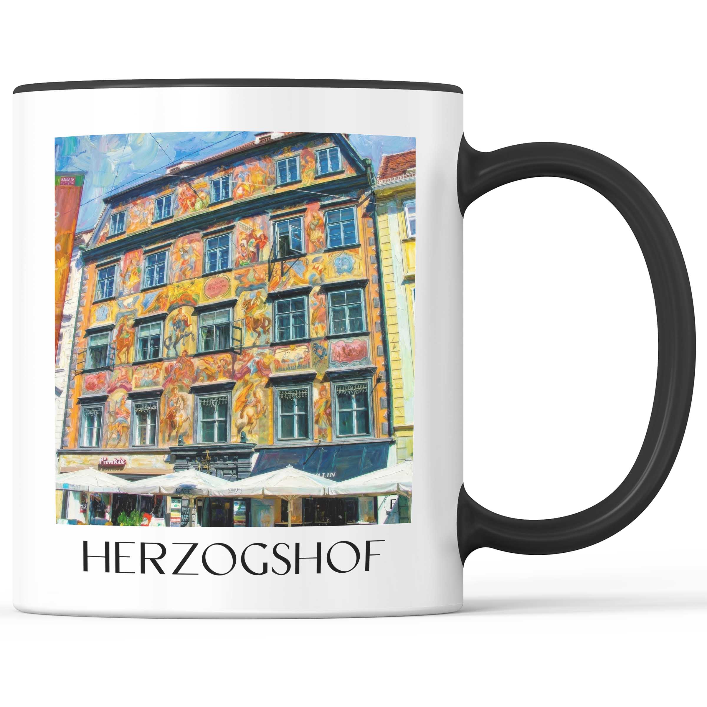 herzogshof-graz-österreich-kaffeebecher-oil-painting-oelgemaelde