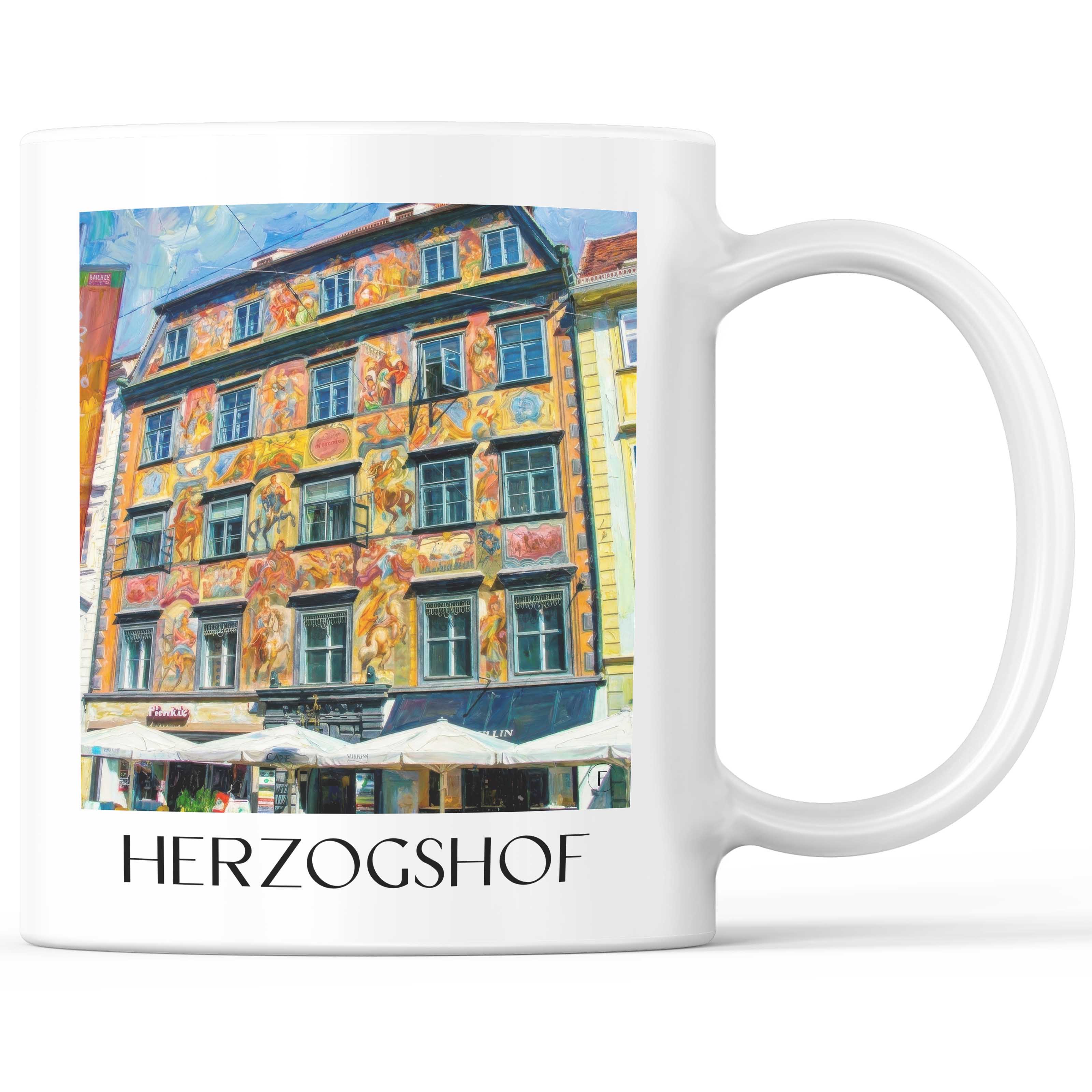 herzogshof-graz-österreich-kaffeebecher-oil-painting-oelgemaelde