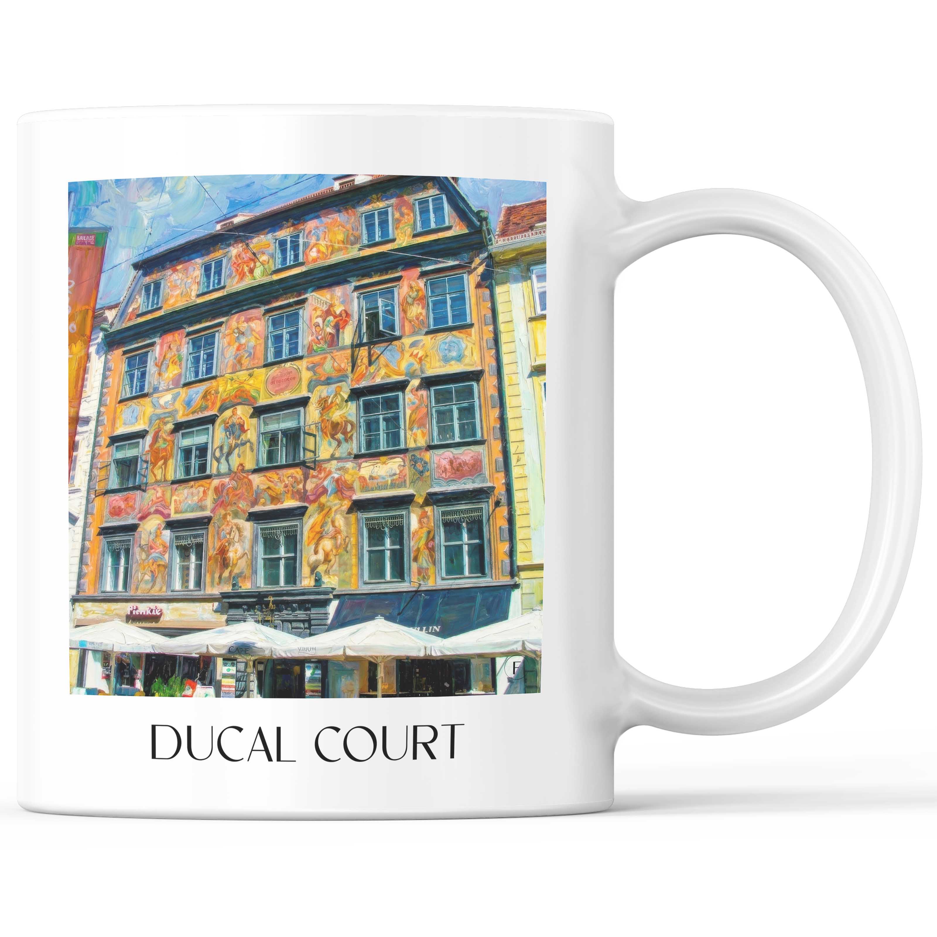 Herzogshof Kaffeebecher - Graz - Österreich Becher - Kaffeetasse im Ölgemälde Stil