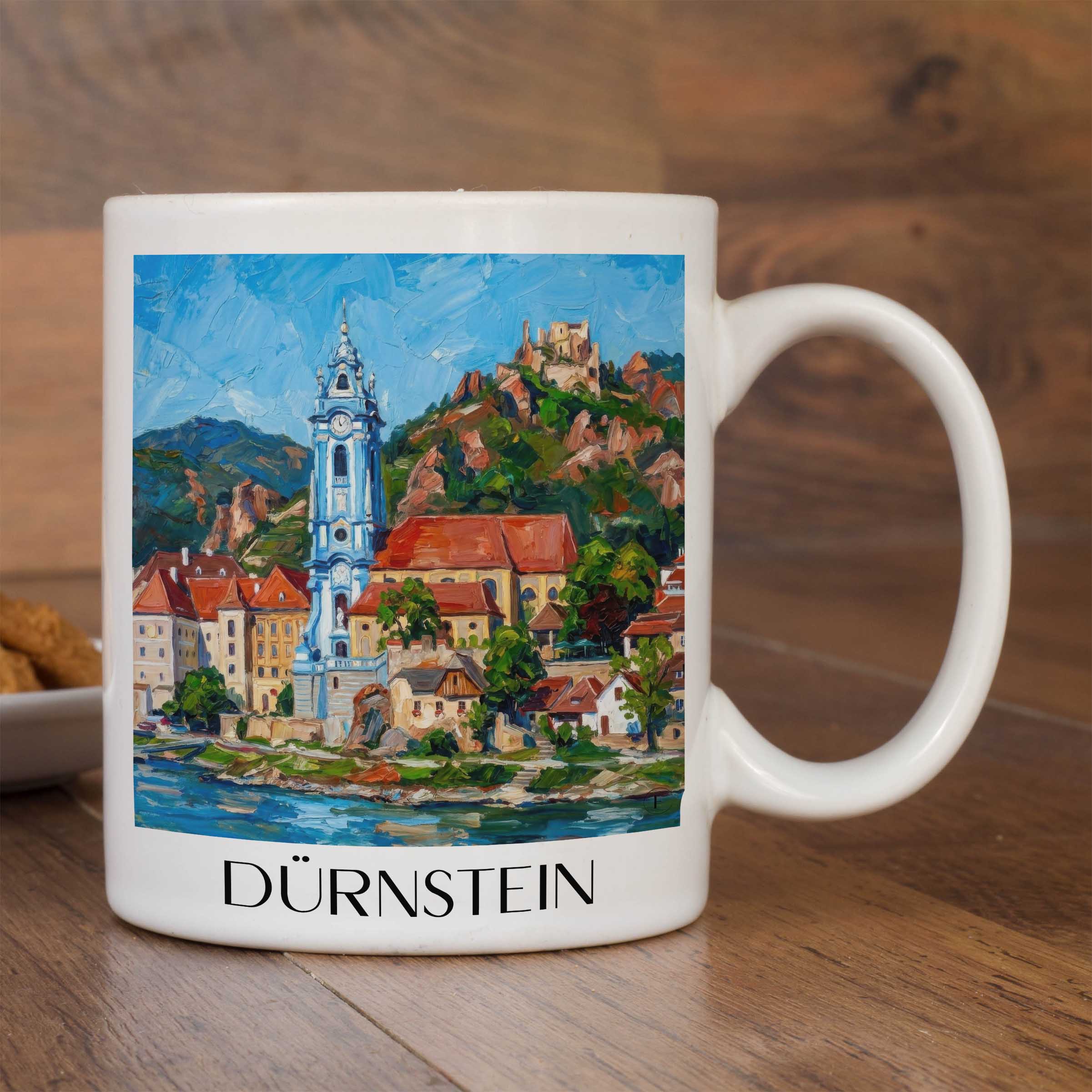 dürnstein-österreich-österreich-kaffeebecher-oil-painting-oelgemaelde