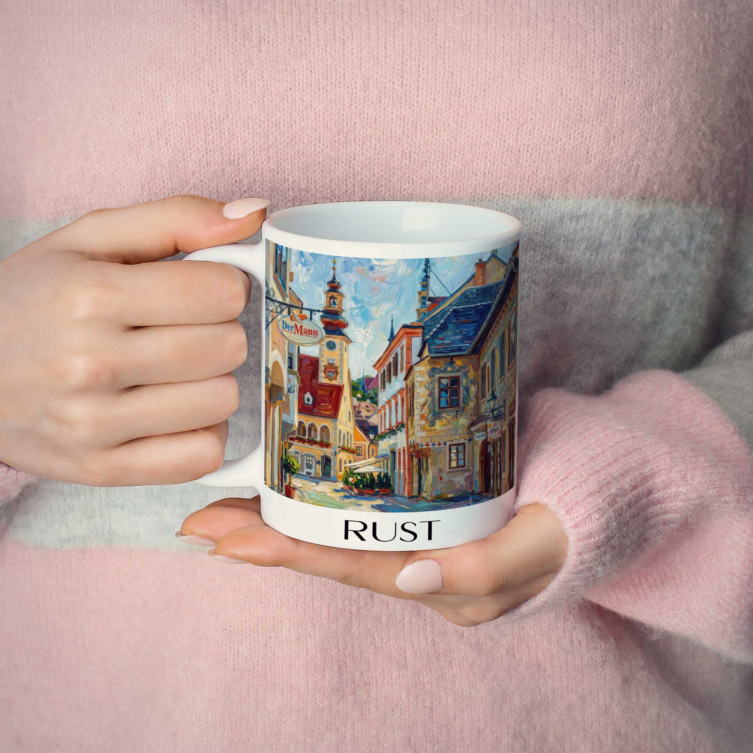 rust-österreich-österreich-kaffeebecher-oil-painting-oelgemaelde