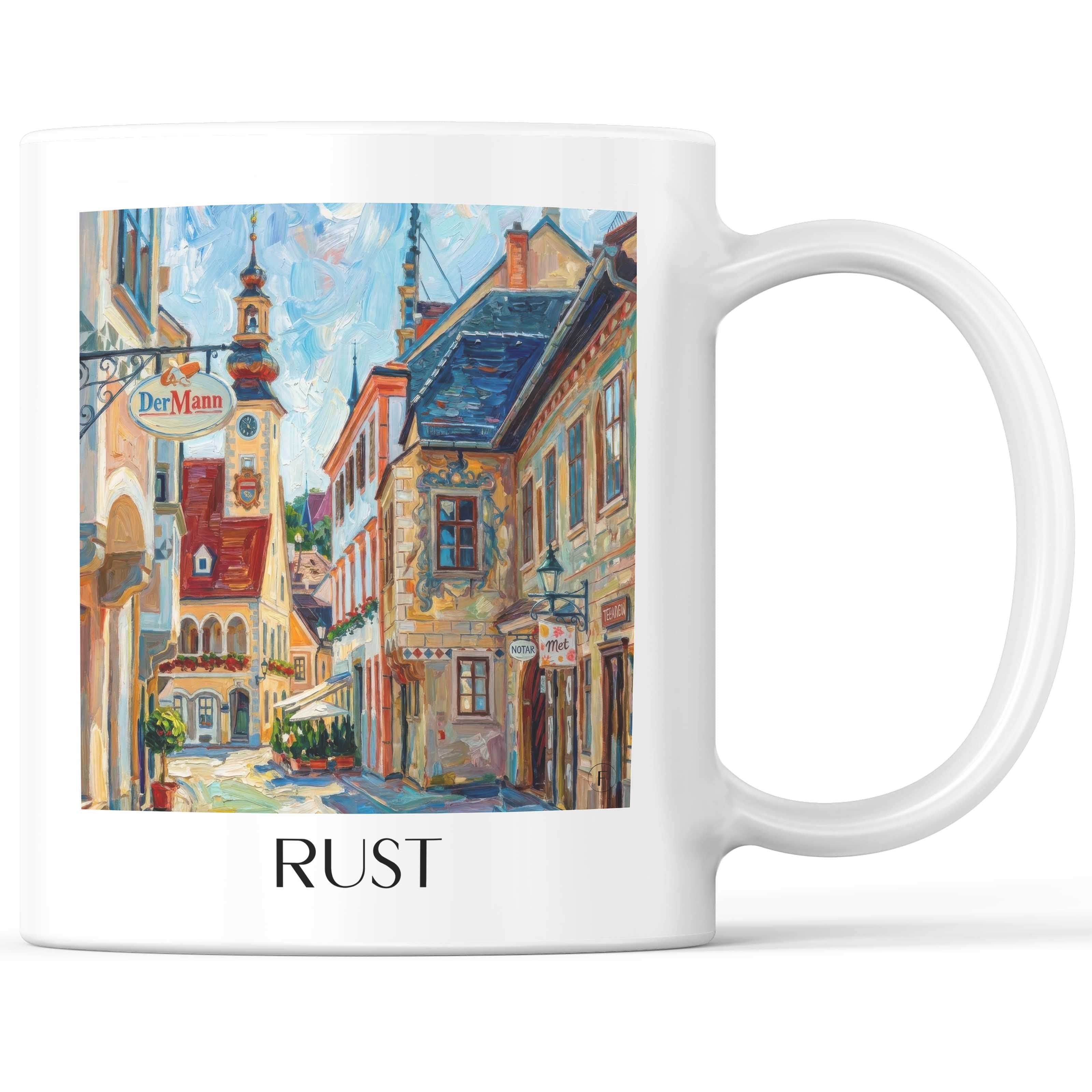 rust-österreich-österreich-kaffeebecher-oil-painting-oelgemaelde