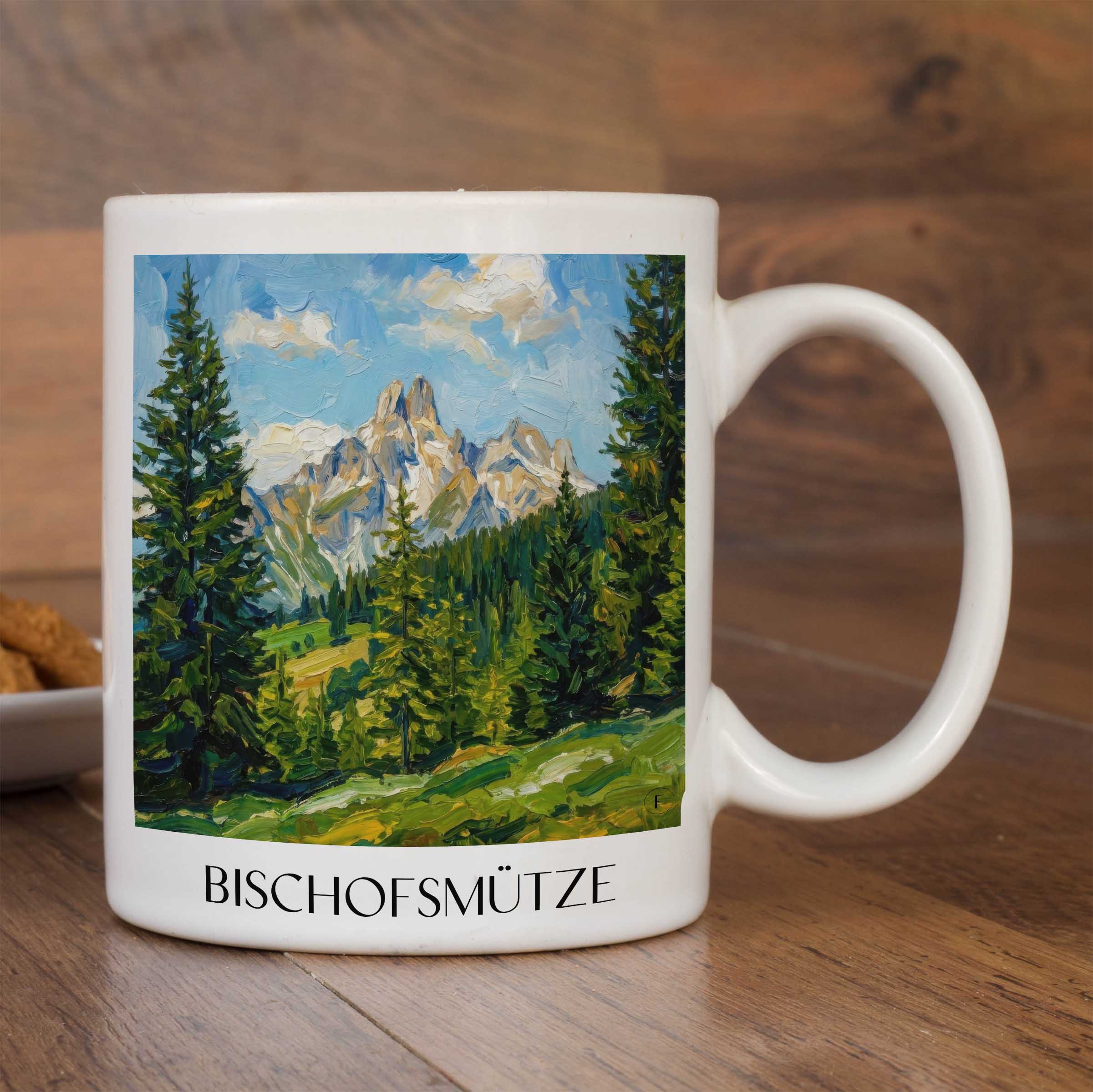 bischofsmütze-dachsteingebirge-österreich-kaffeebecher-oil-painting-oelgemaelde