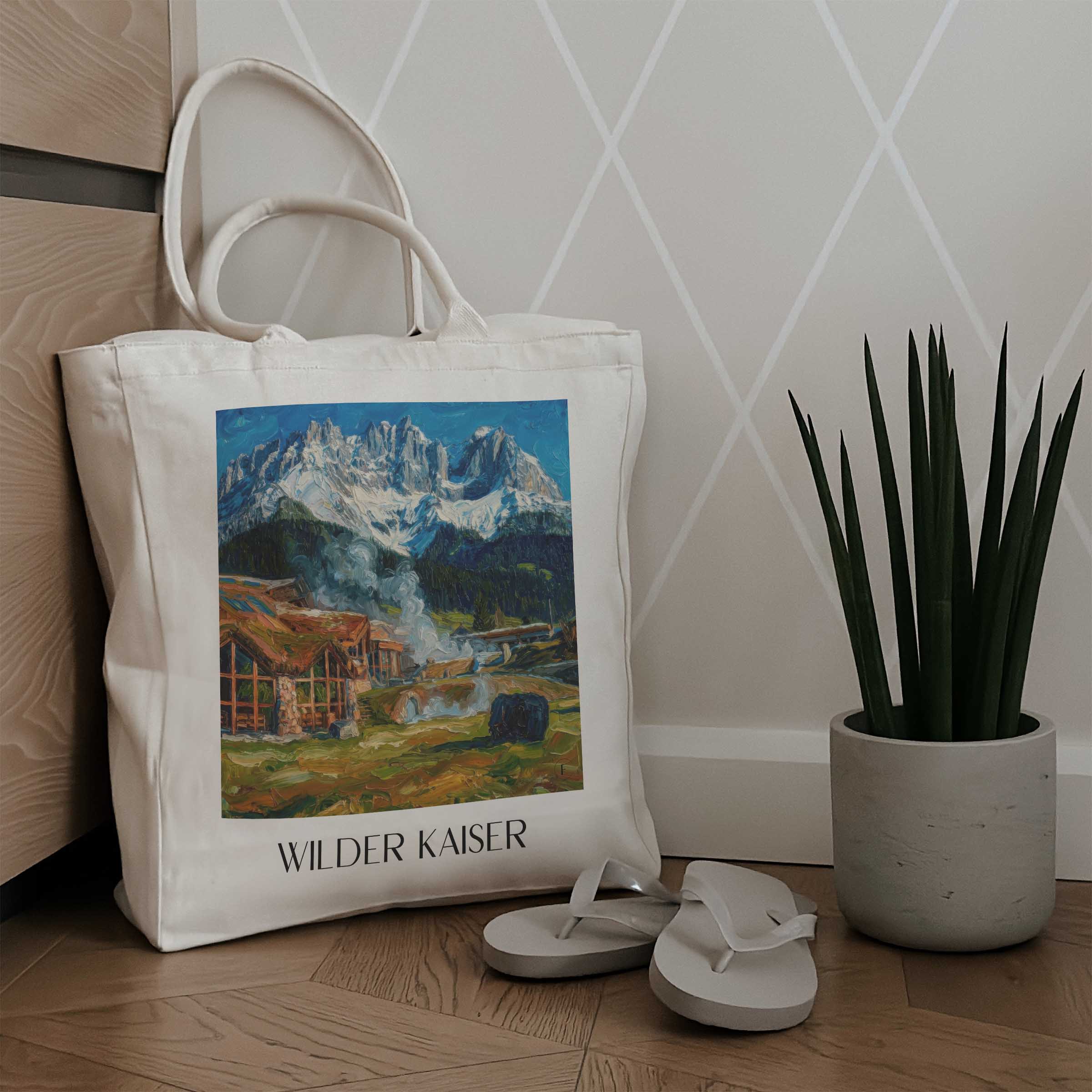 wilder-kaiser-tirol-österreich-einkaufstasche-oil-painting-oelgemaelde