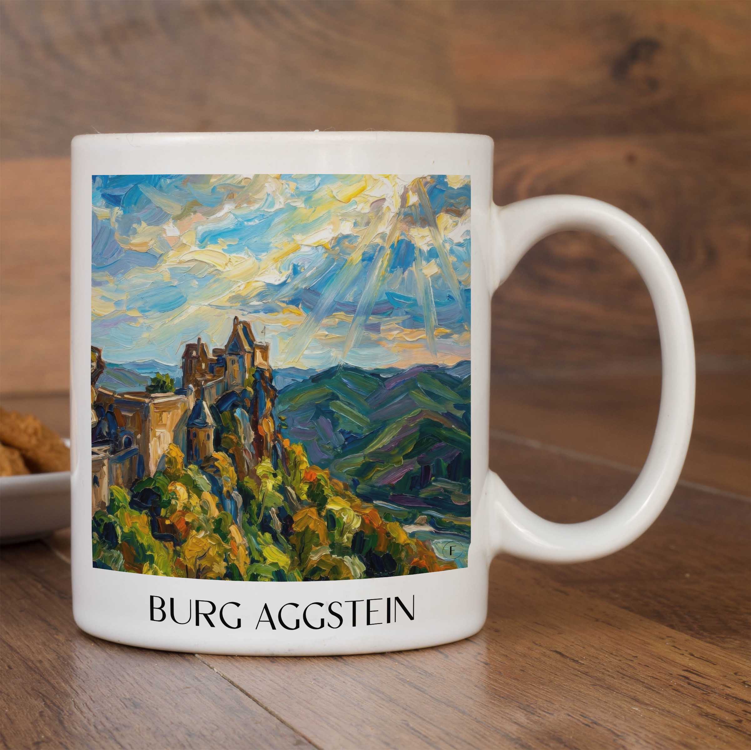 burg-aggstein-wachau-österreich-kaffeebecher-oil-painting-oelgemaelde