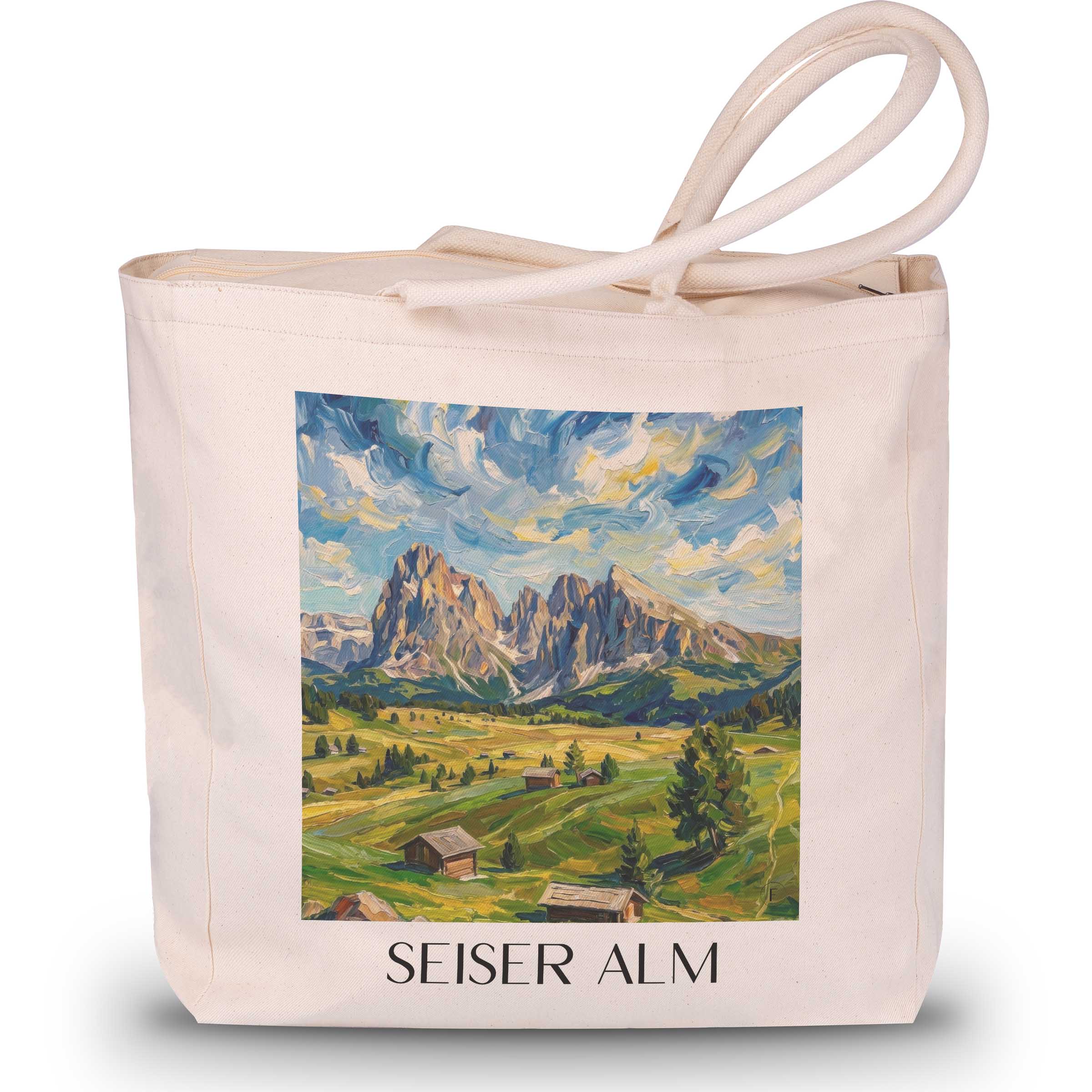 seiser-alm-dolomiten-italien-einkaufstasche-oil-painting-oelgemaelde