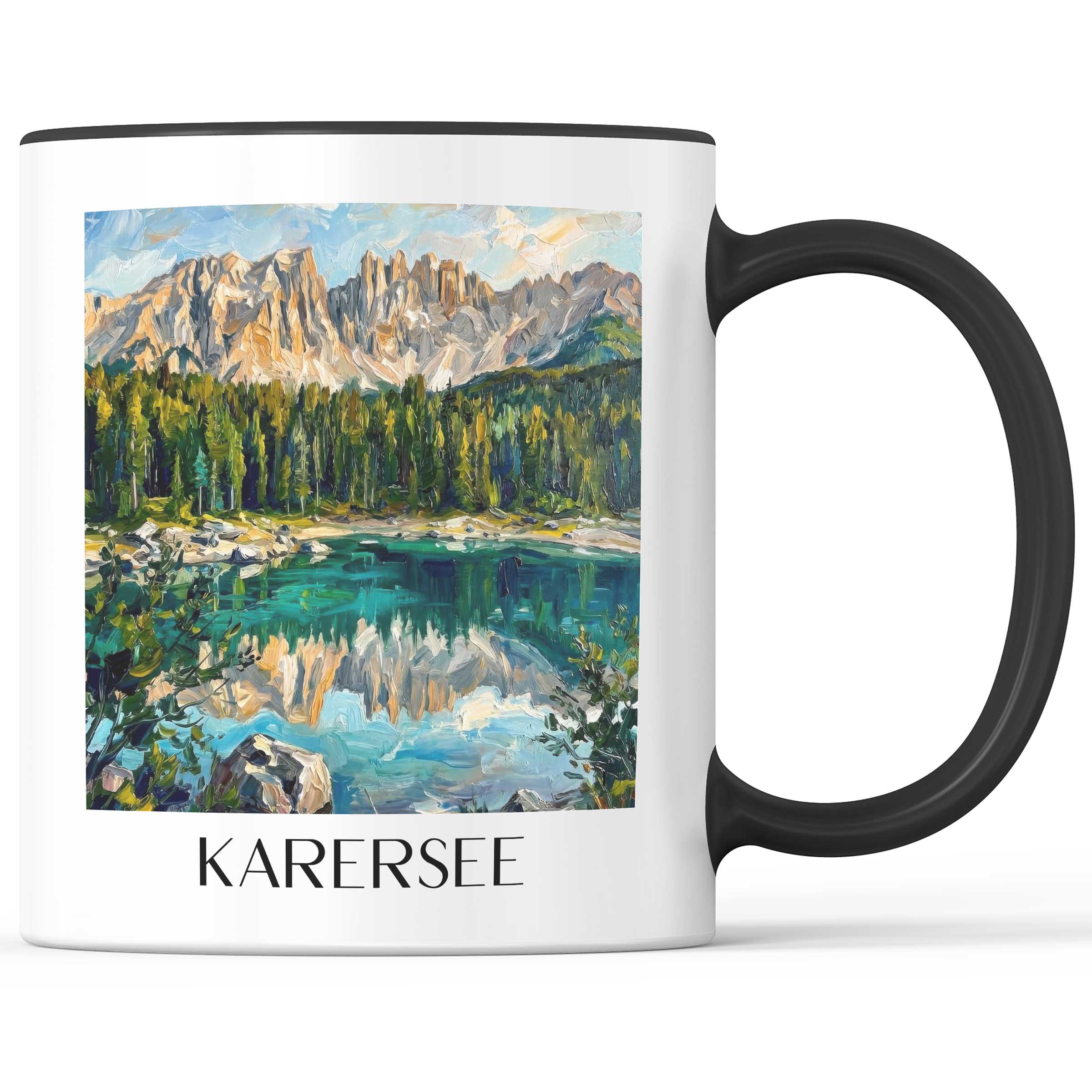 karersee-südtirol-italien-kaffeebecher-oil-painting-oelgemaelde