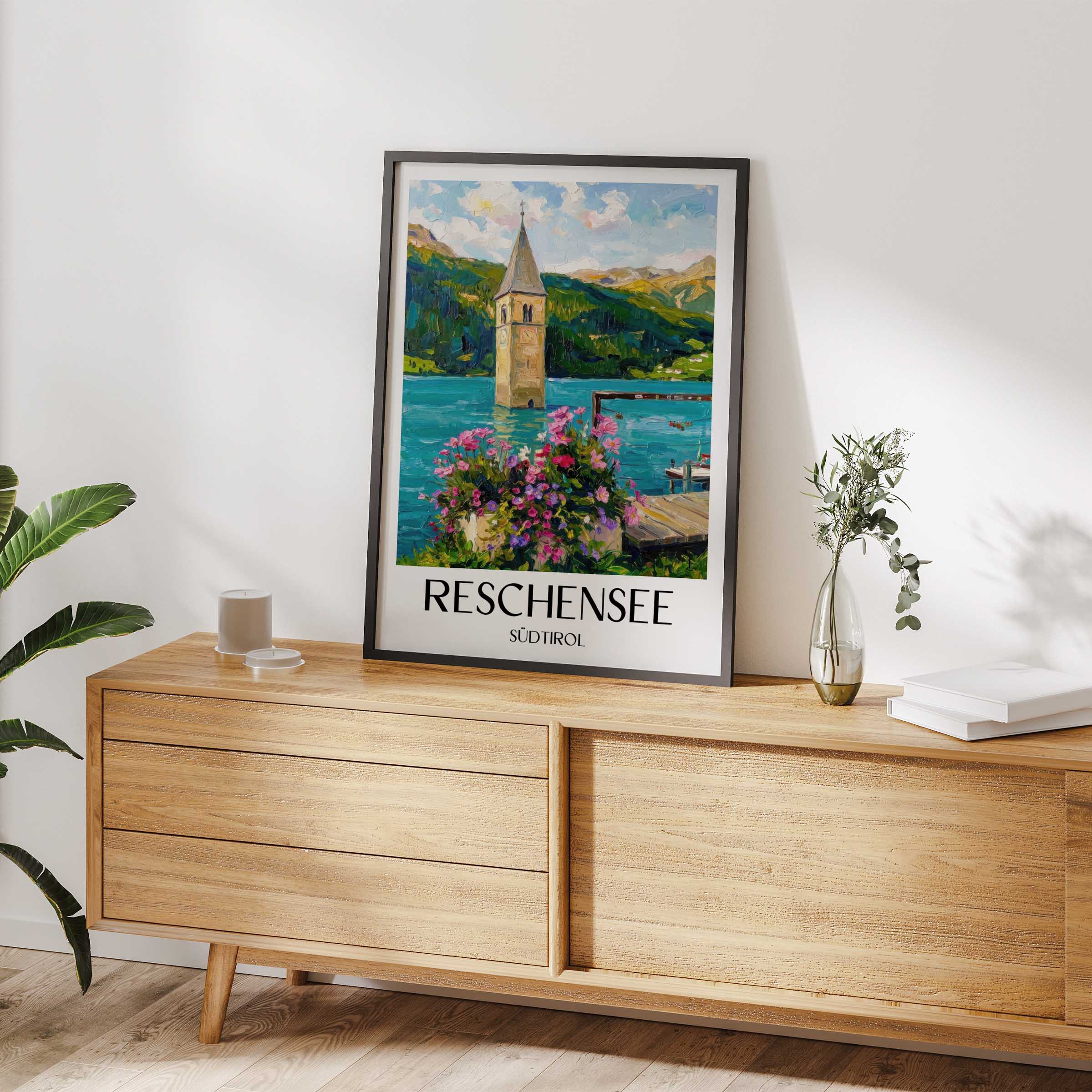 reschensee-südtirol-italien-poster-oil-painting-oelgemaelde