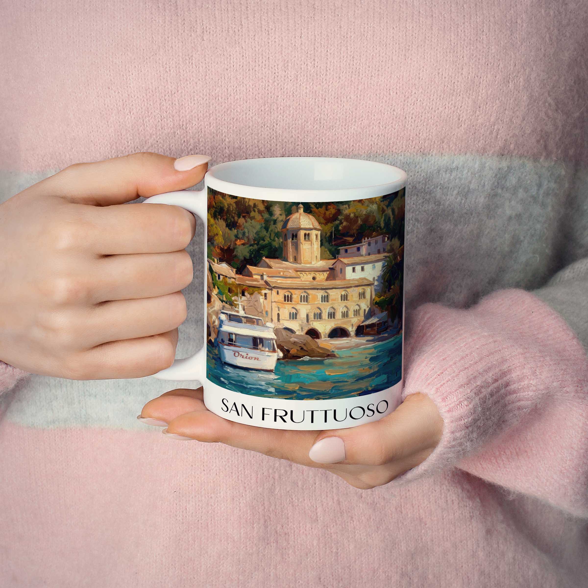 san-fruttuoso-camogli-italien-kaffeebecher-oil-painting-oelgemaelde