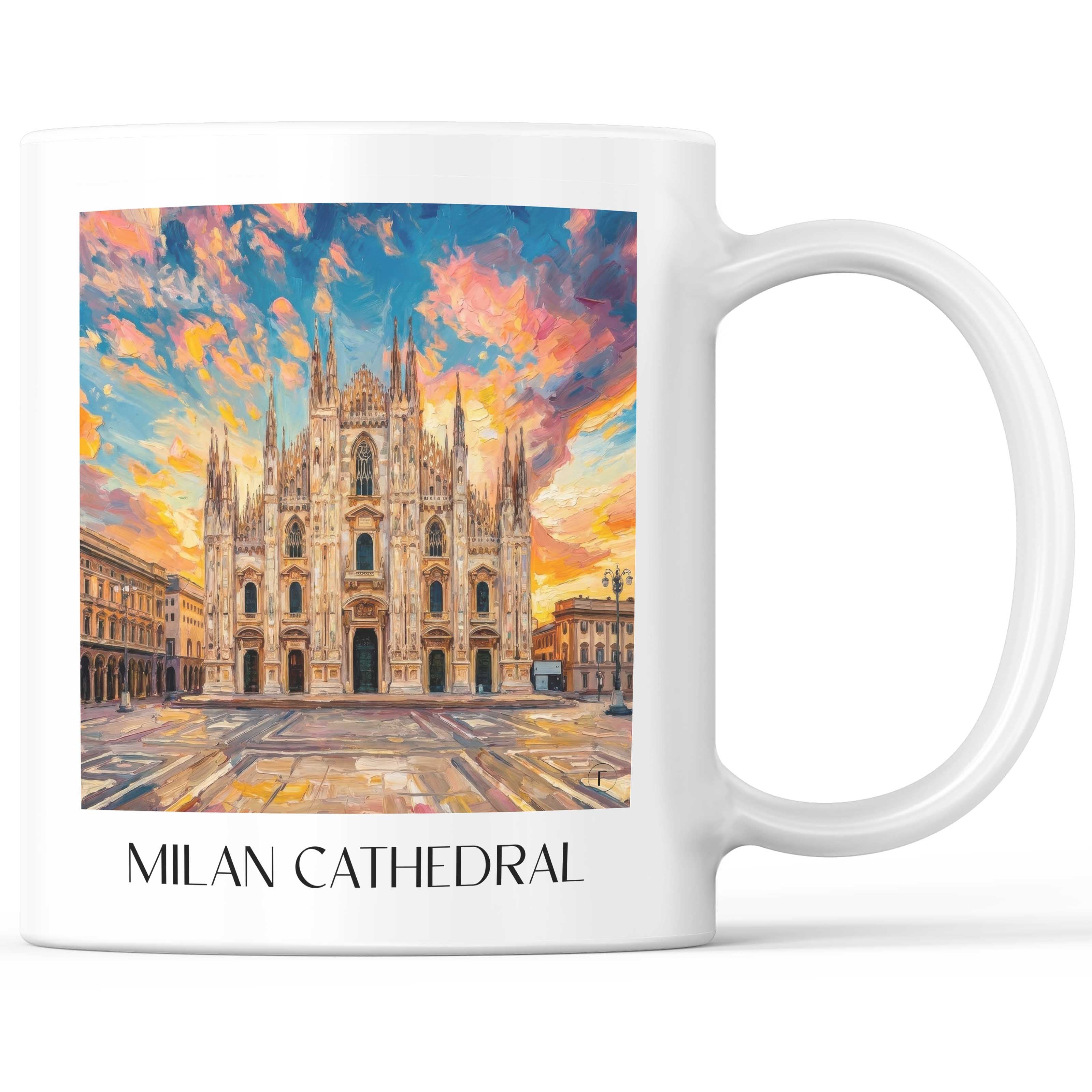 Mailänder Dom Kaffeebecher - Italien - Italien Becher - Kaffeetasse im Ölgemälde Stil