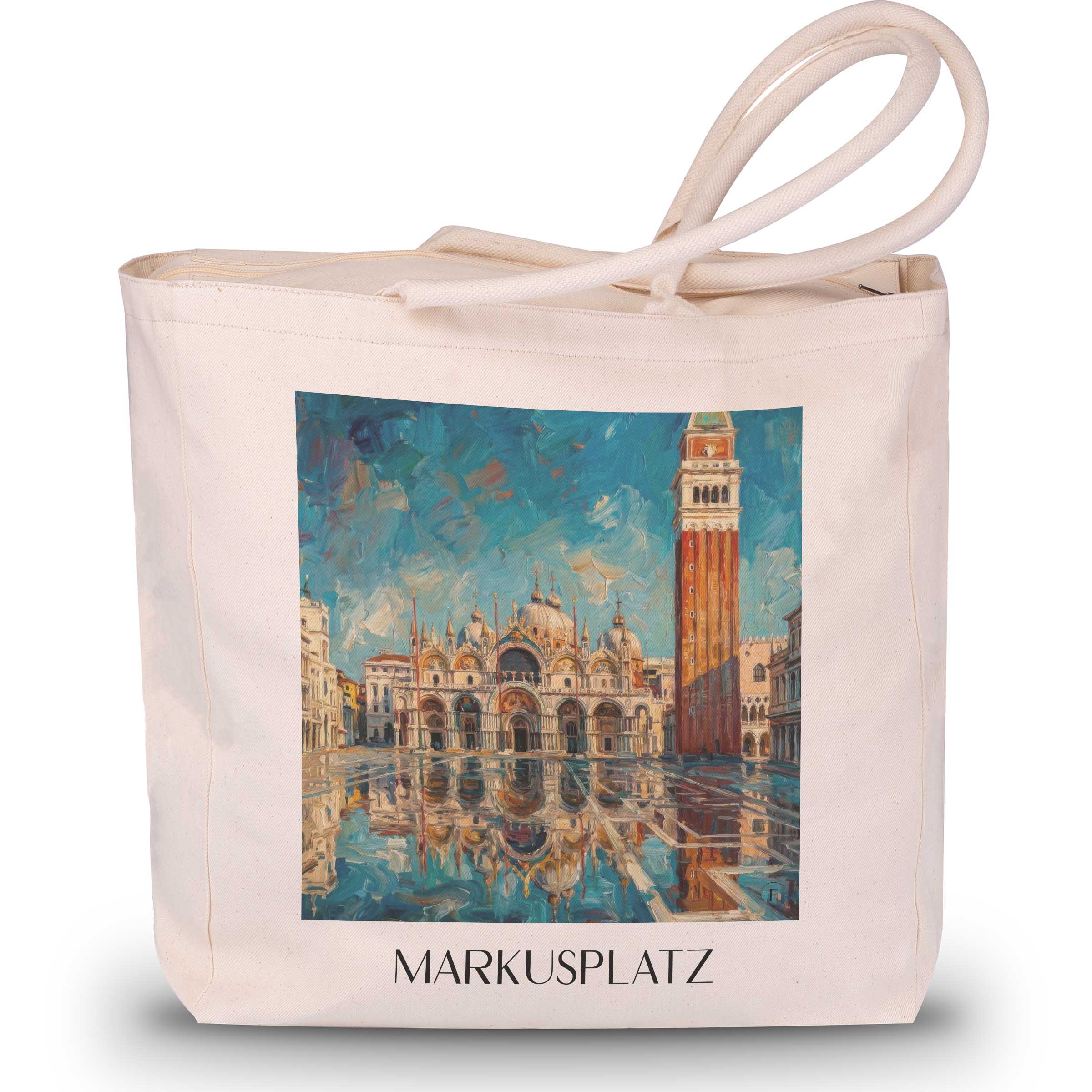markusplatz-venedig-italien-einkaufstasche-oil-painting-oelgemaelde