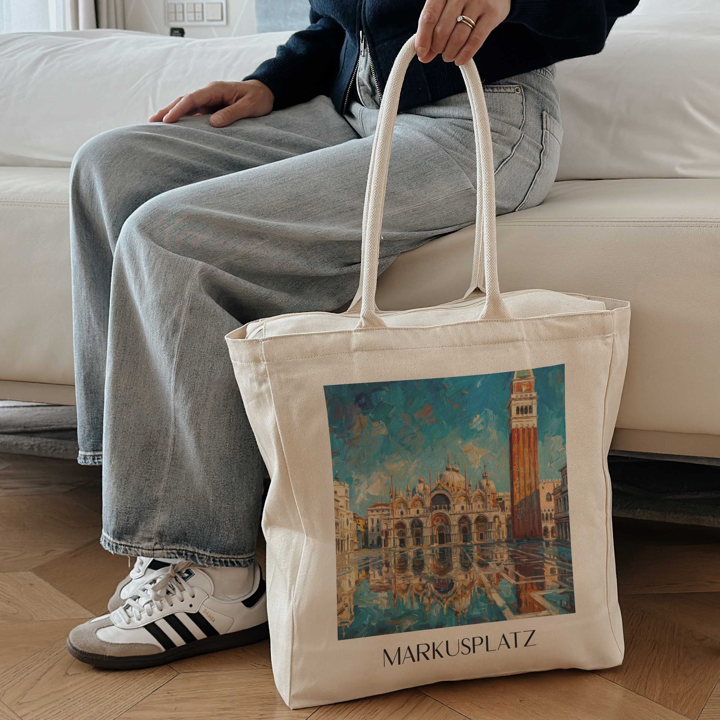 markusplatz-venedig-italien-einkaufstasche-oil-painting-oelgemaelde