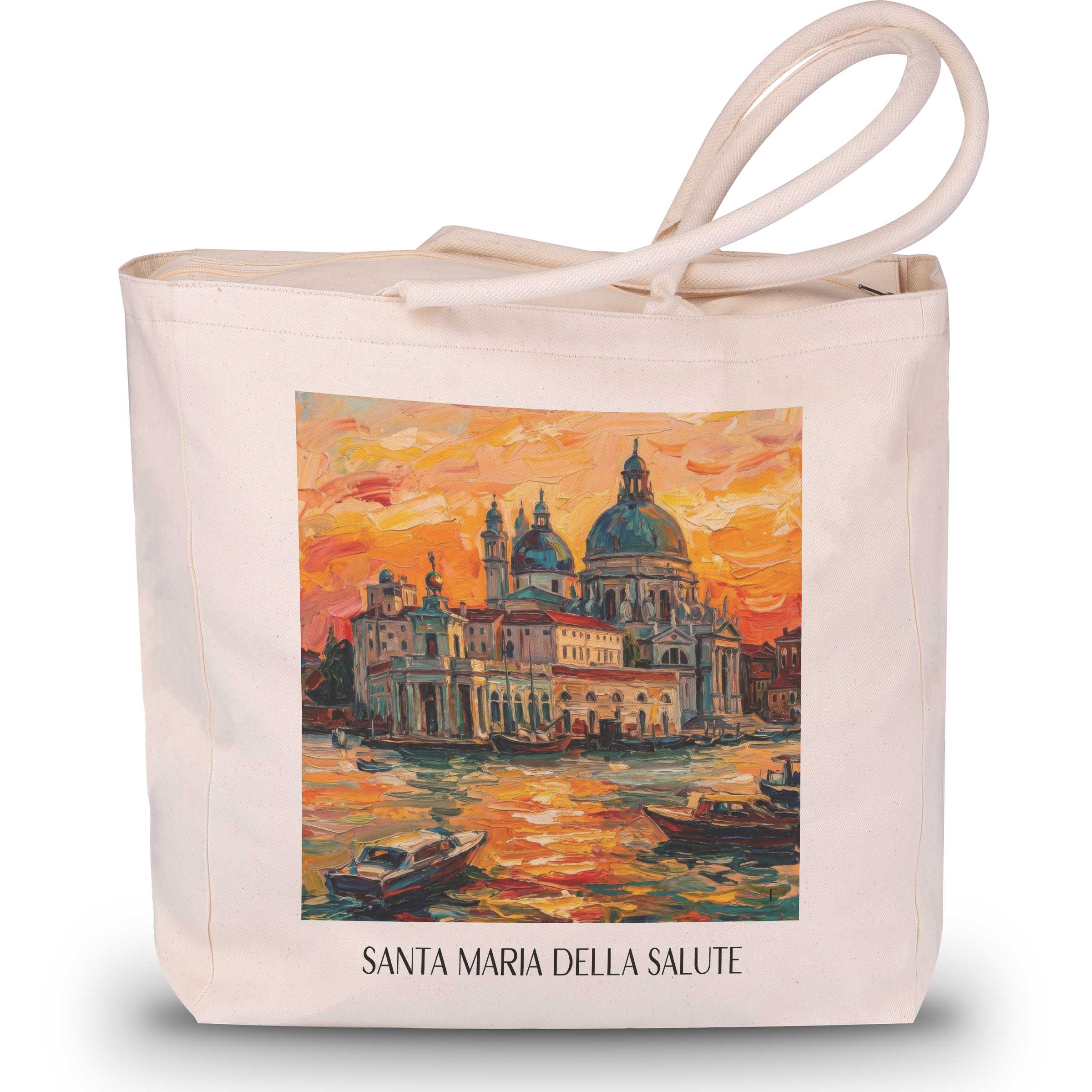 Santa Maria della Salute Shopping Tasche - Venedig - Italien Tote Bag - Einkaufstasche im Ölgemälde Stil