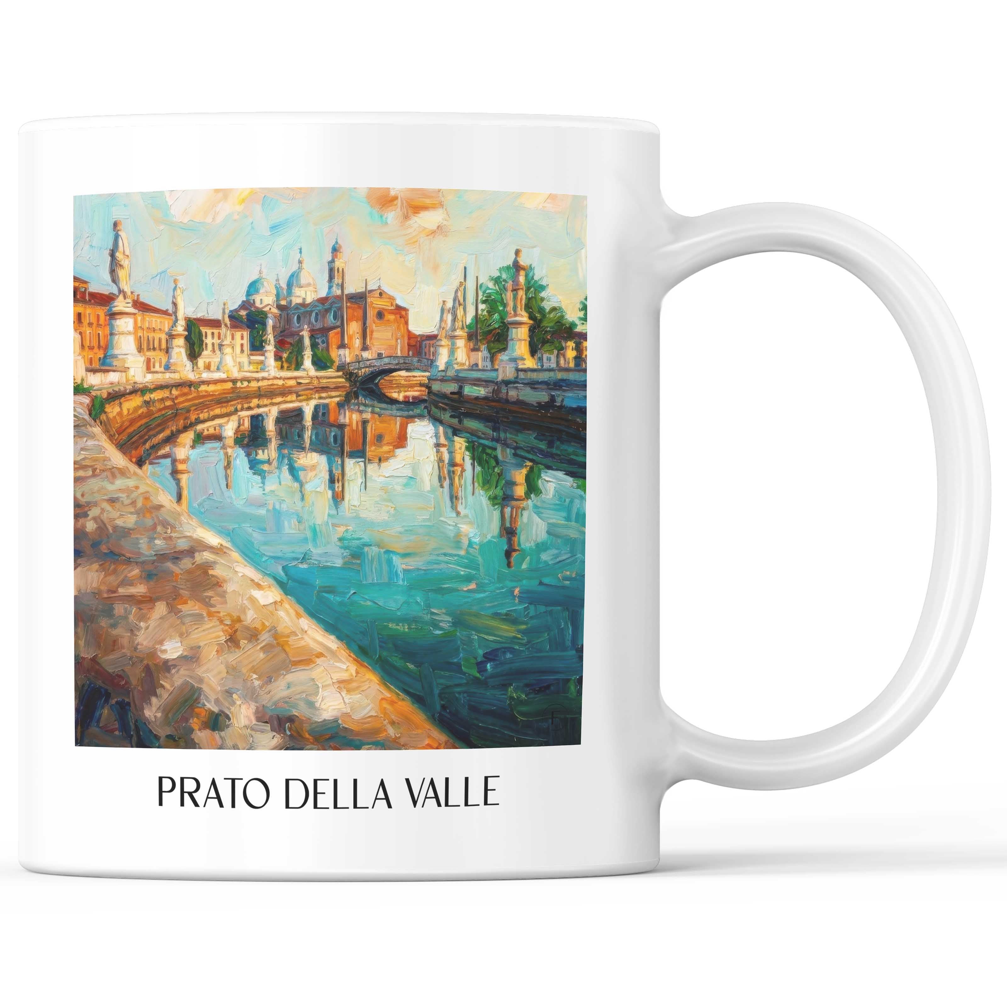 Prato della Valle Kaffeebecher - Padua - Italien Becher - Kaffeetasse im Ölgemälde Stil