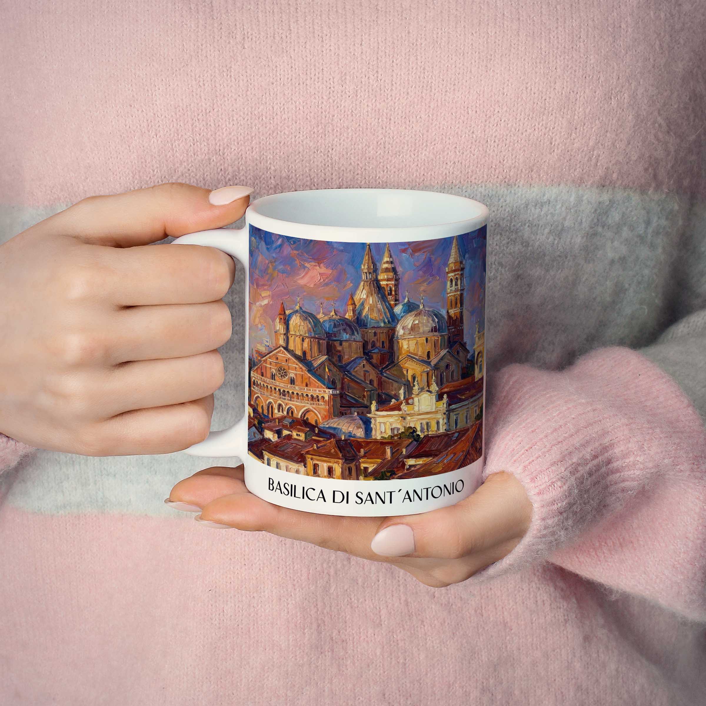 basilica-di-sant´antonio-padua-italien-kaffeebecher-oil-painting-oelgemaelde