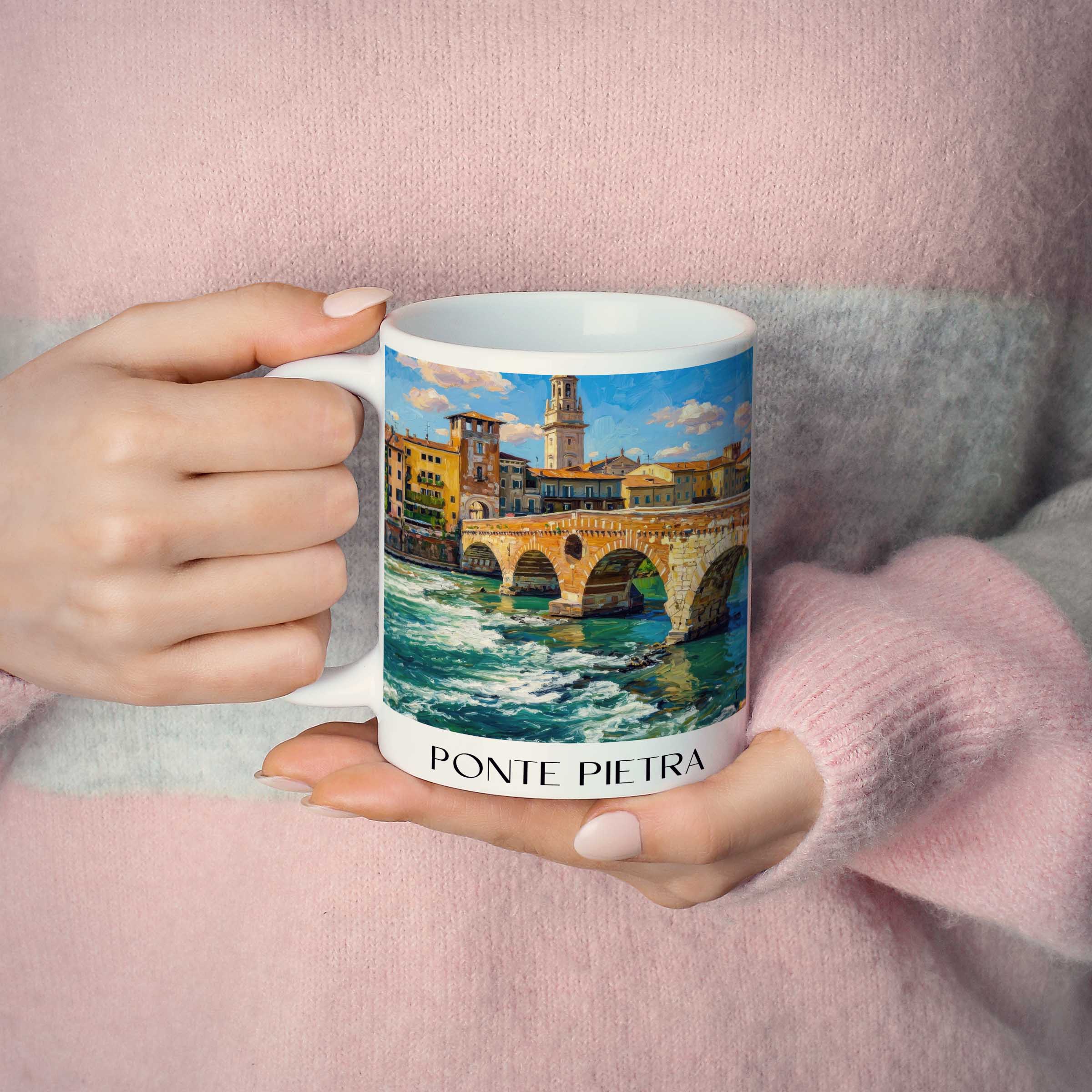 ponte-pietra-verona-italien-kaffeebecher-oil-painting-oelgemaelde