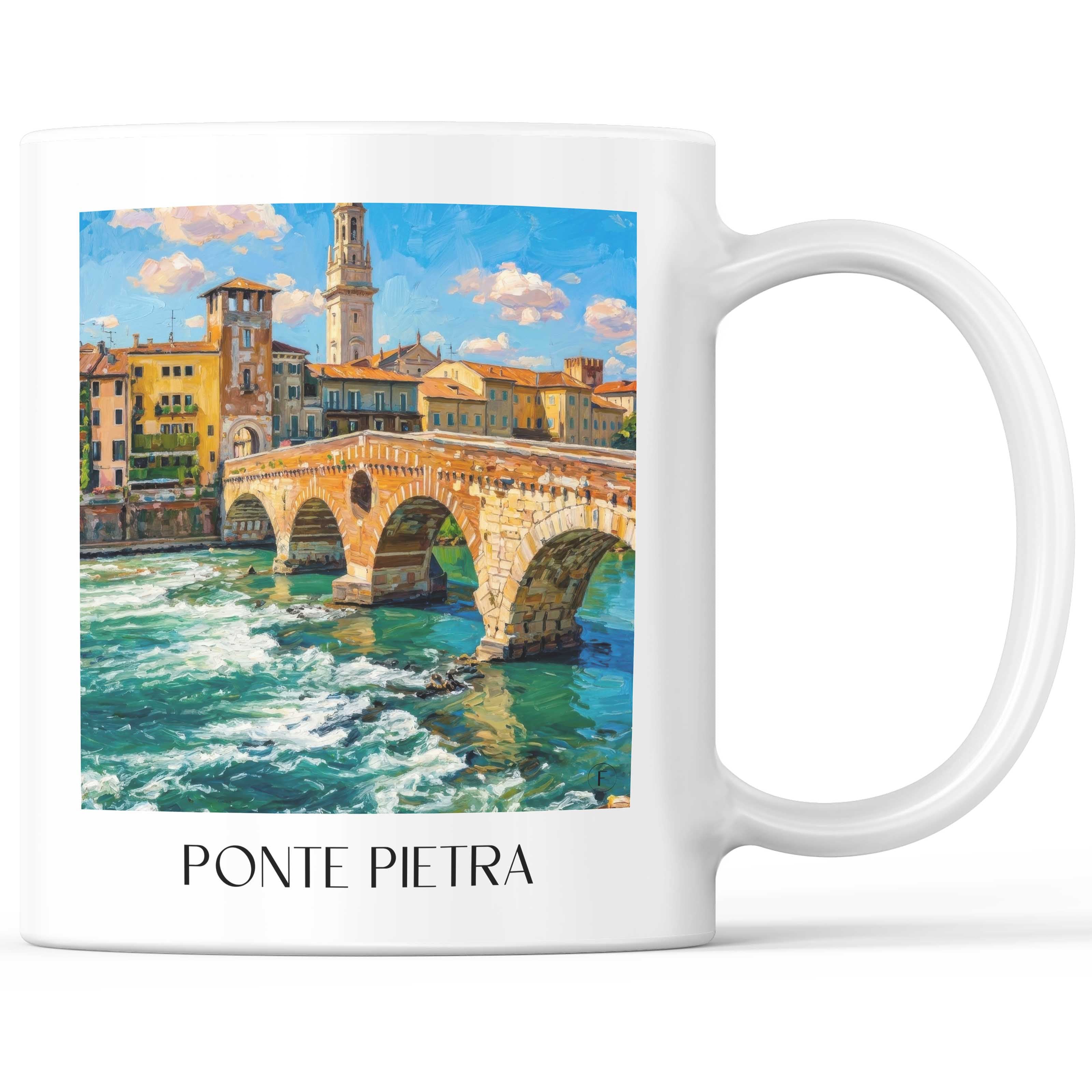 ponte-pietra-verona-italien-kaffeebecher-oil-painting-oelgemaelde