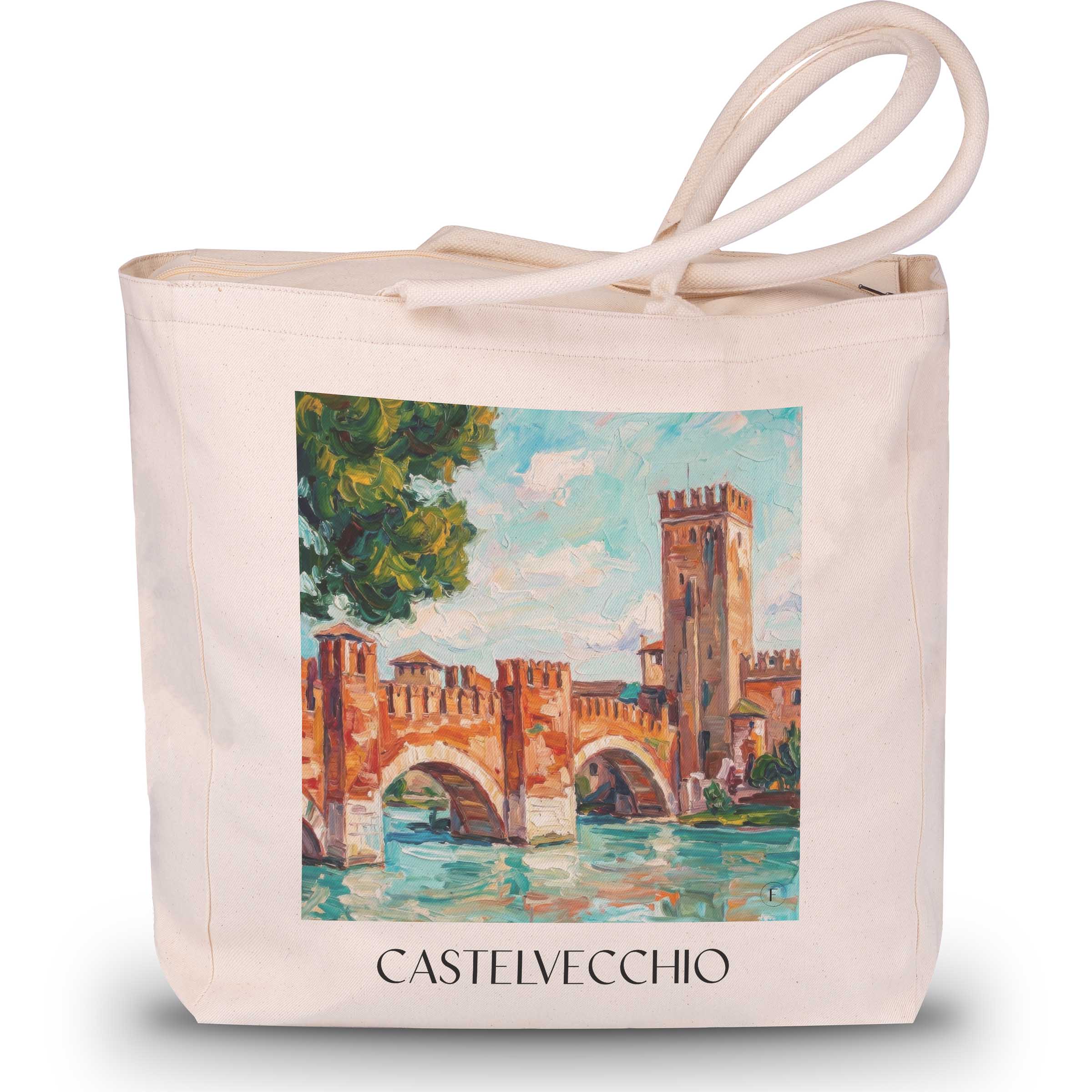 castelvecchio-verona-italien-einkaufstasche-oil-painting-oelgemaelde
