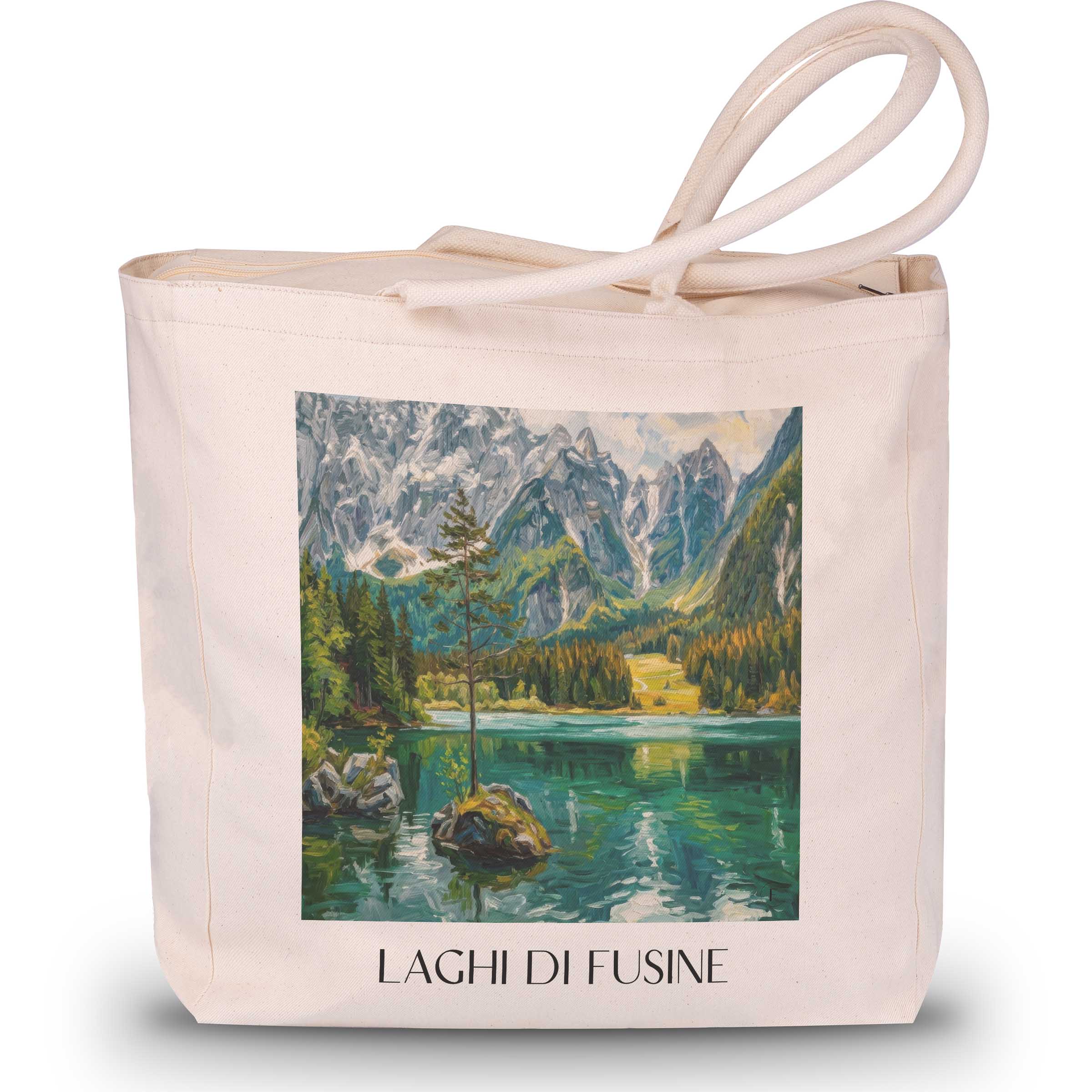 laghi-di-fusine-friaul-julisch-venetien-italien-einkaufstasche-oil-painting-oelgemaelde