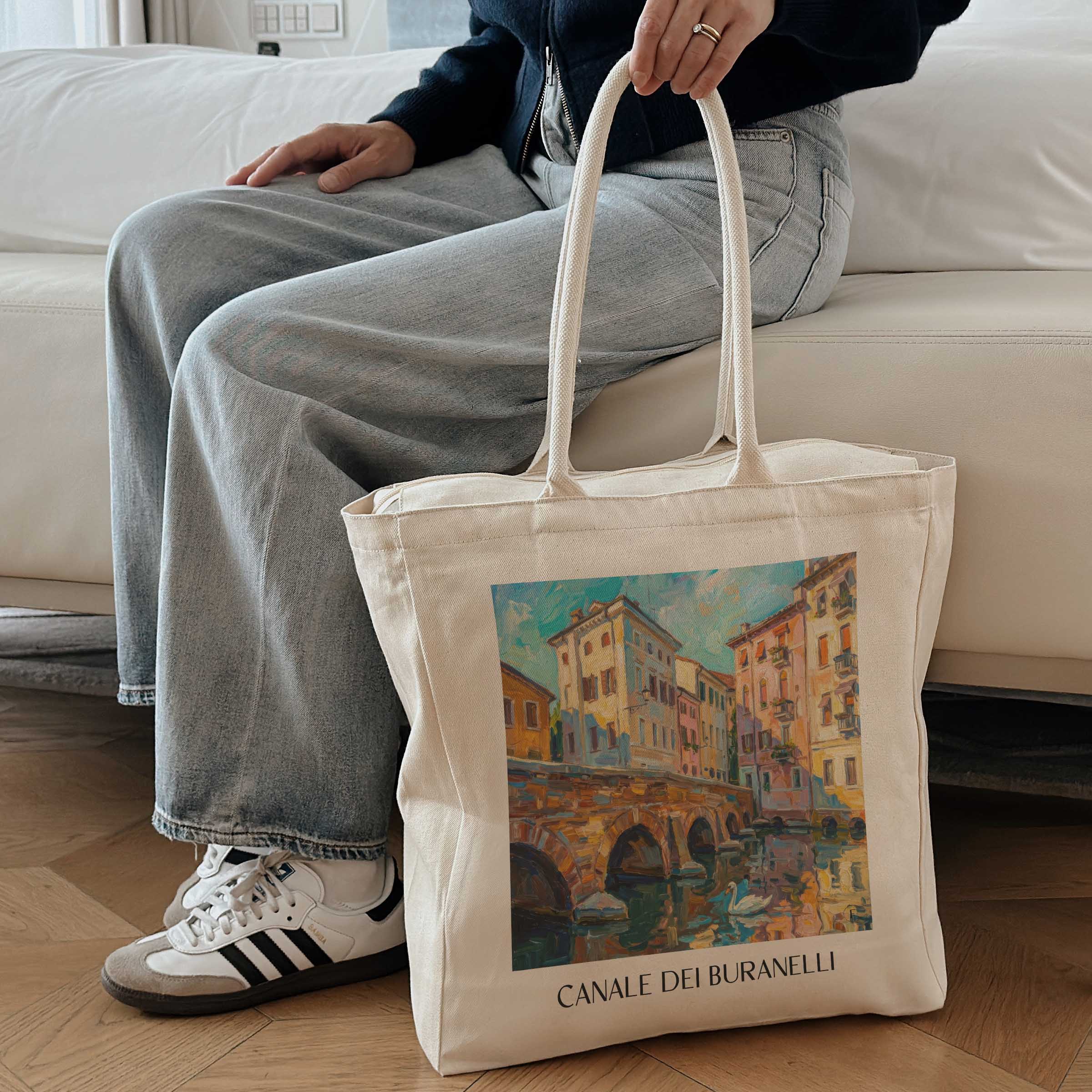 canale-dei-buranelli-treviso-italien-einkaufstasche-oil-painting-oelgemaelde
