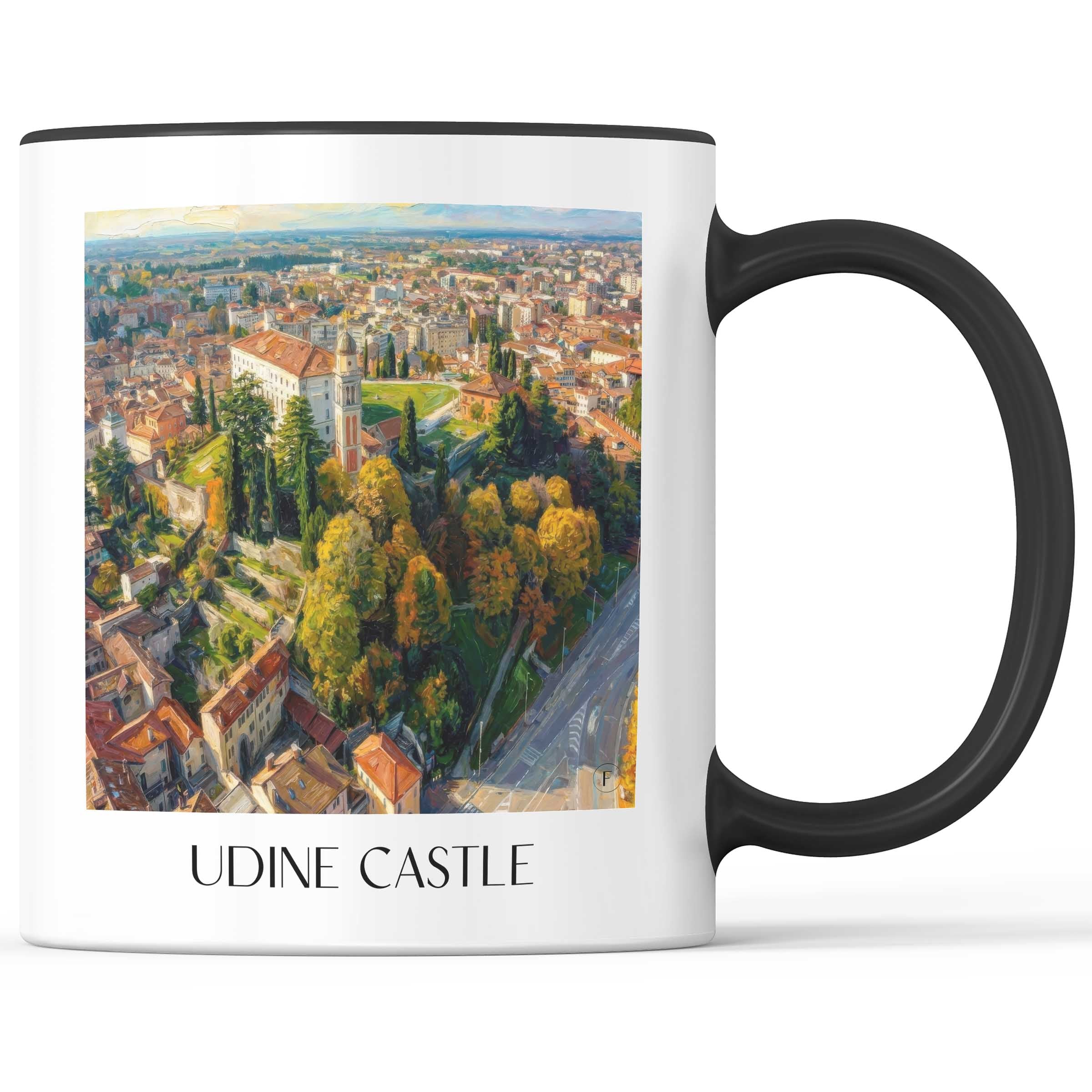 Castello di Udine Kaffeebecher - Friaul-Julisch Venetien - Italien Becher - Kaffeetasse im Ölgemälde Stil