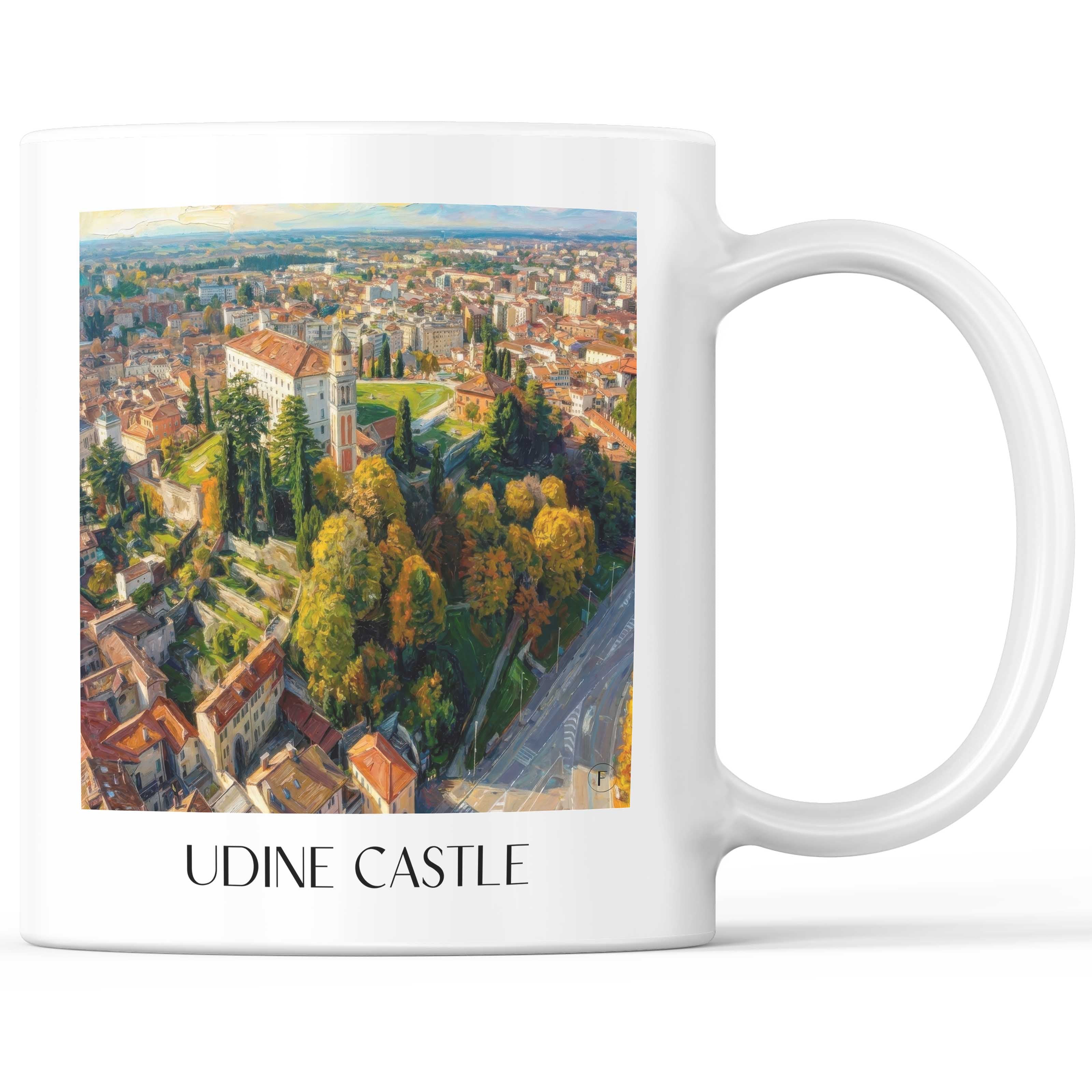 Castello di Udine Kaffeebecher - Friaul-Julisch Venetien - Italien Becher - Kaffeetasse im Ölgemälde Stil