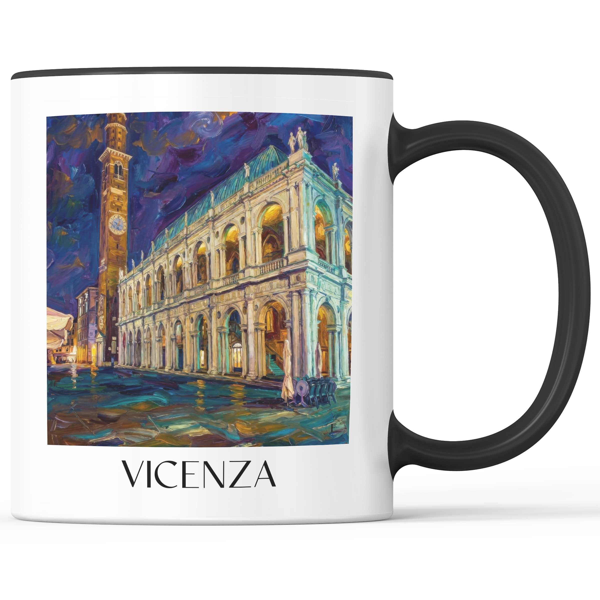Vicenza Kaffeebecher - Italien - Italien Becher - Kaffeetasse im Ölgemälde Stil